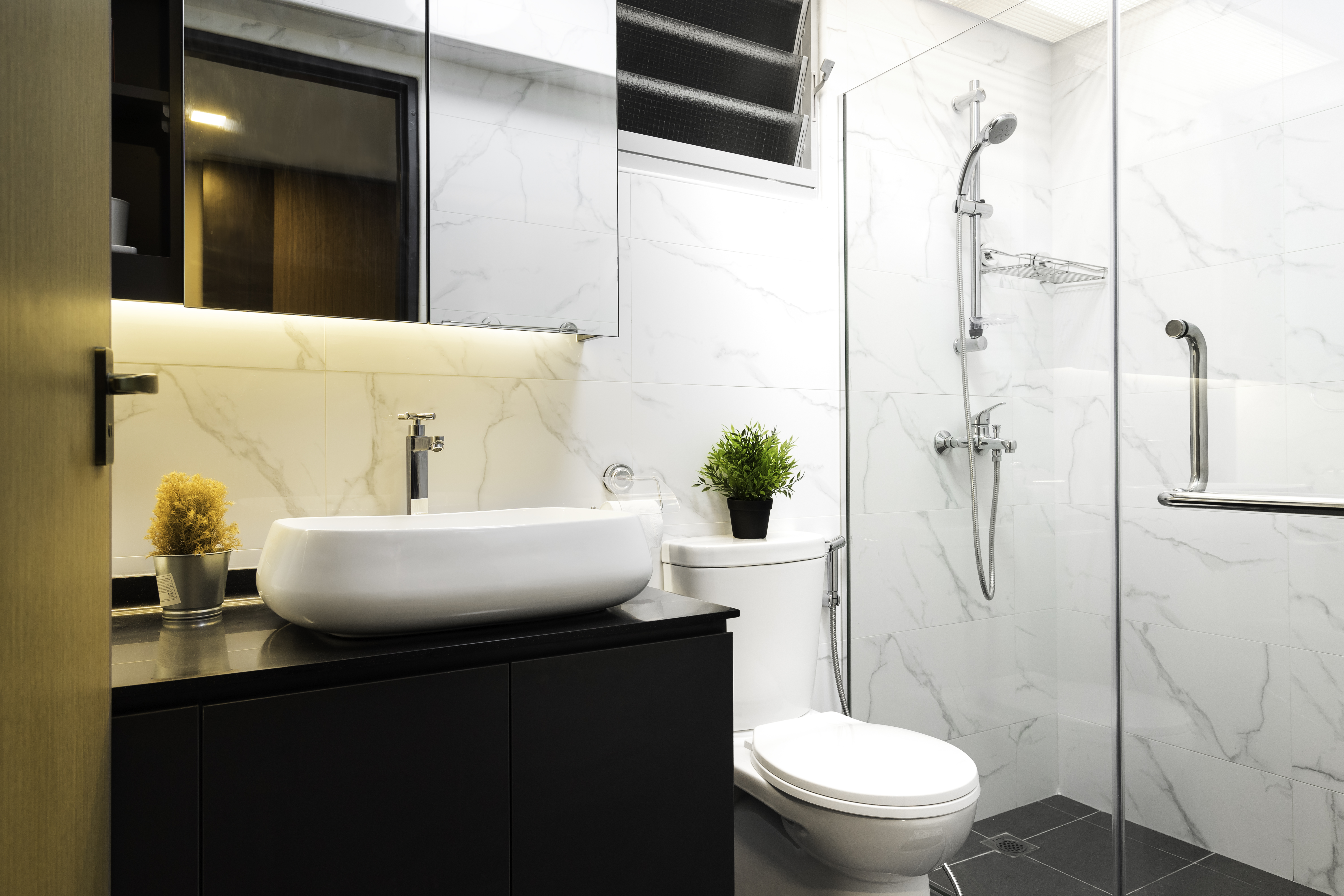 Contemporary Design - Bathroom - HDB 5 Room - Design by Fineline Design Pte Ltd