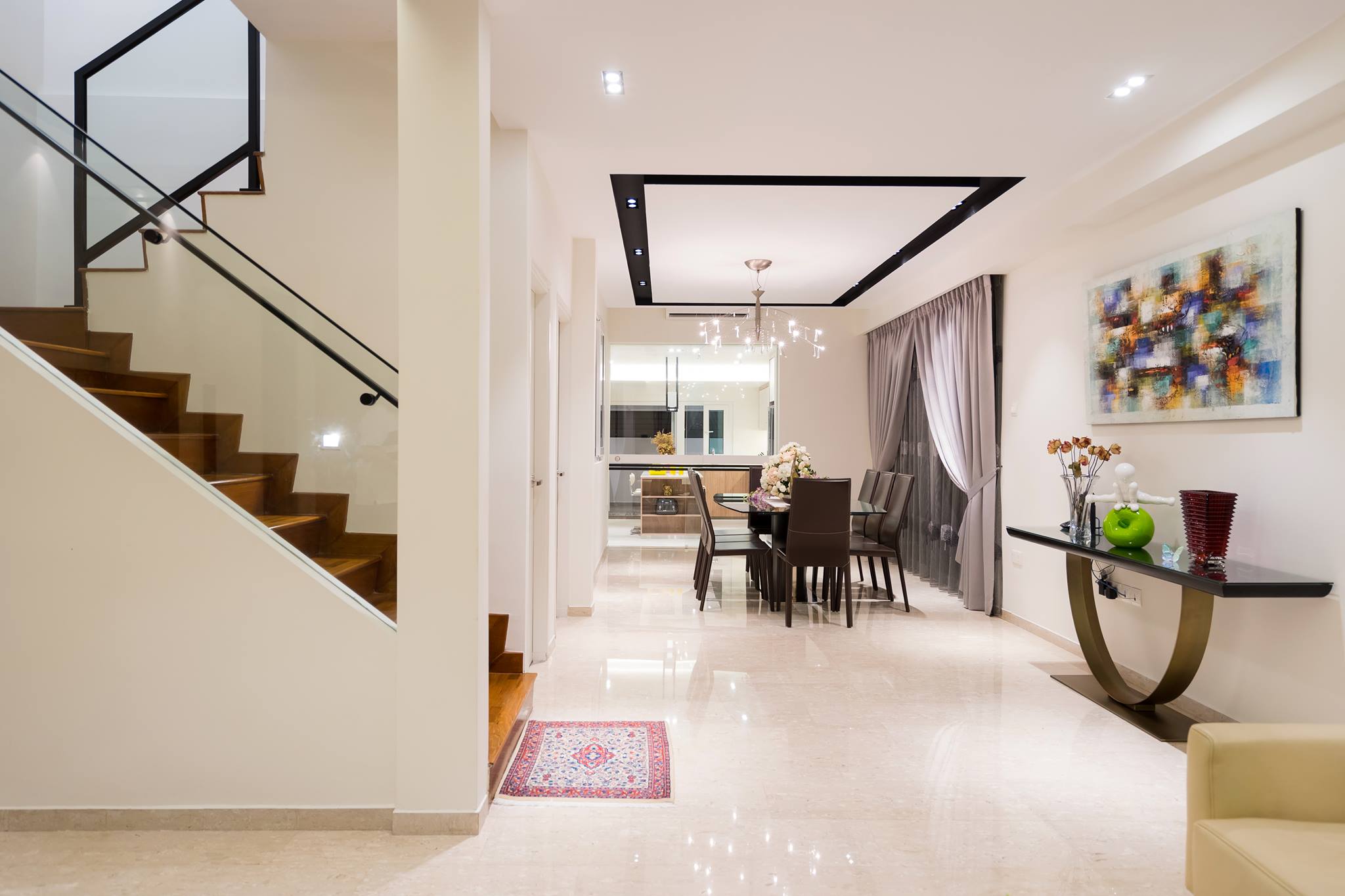 Contemporary Design - Living Room - Landed House - Design by Fineline Design Pte Ltd