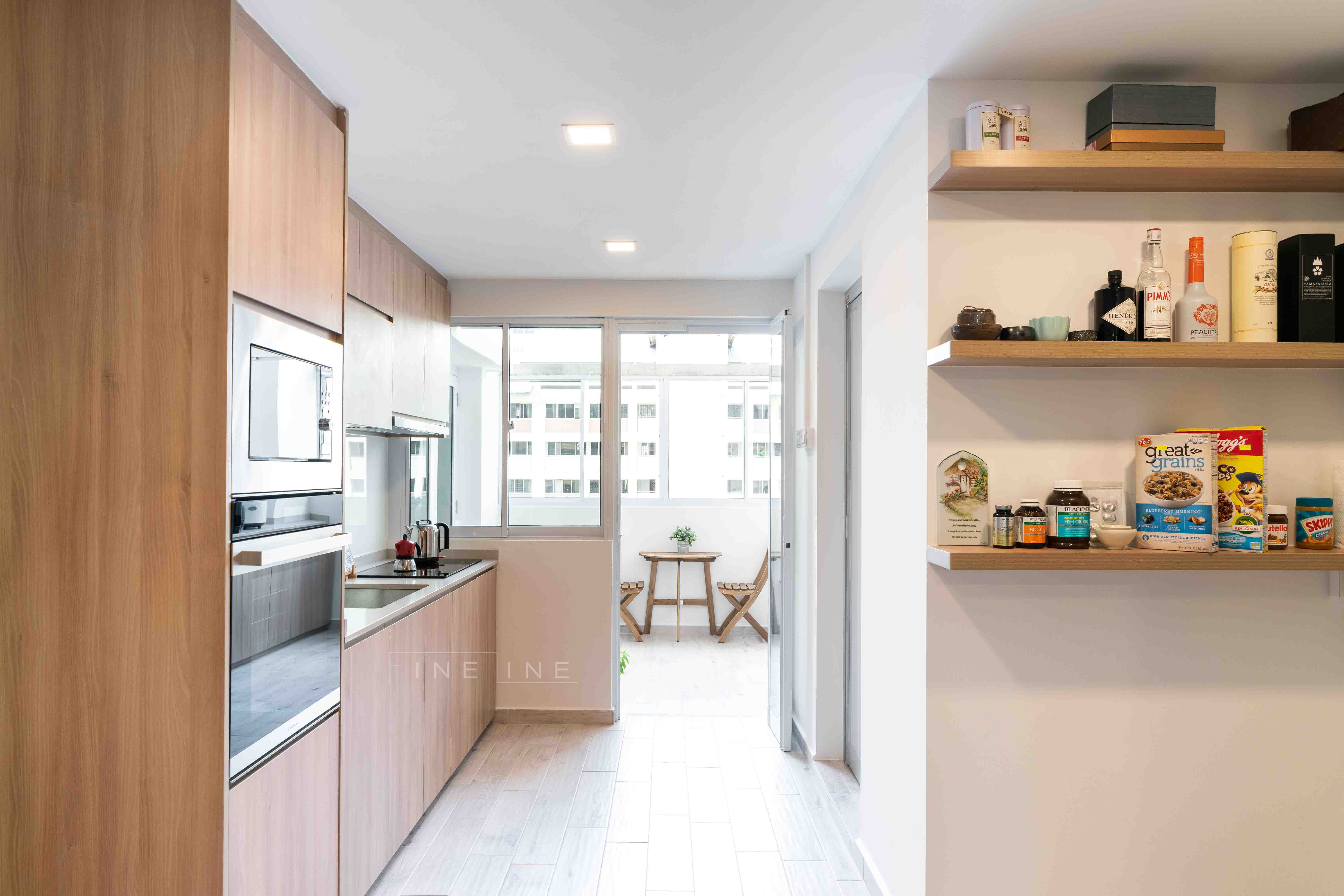 Modern Design - Kitchen - HDB Executive Apartment - Design by Fineline Design Pte Ltd