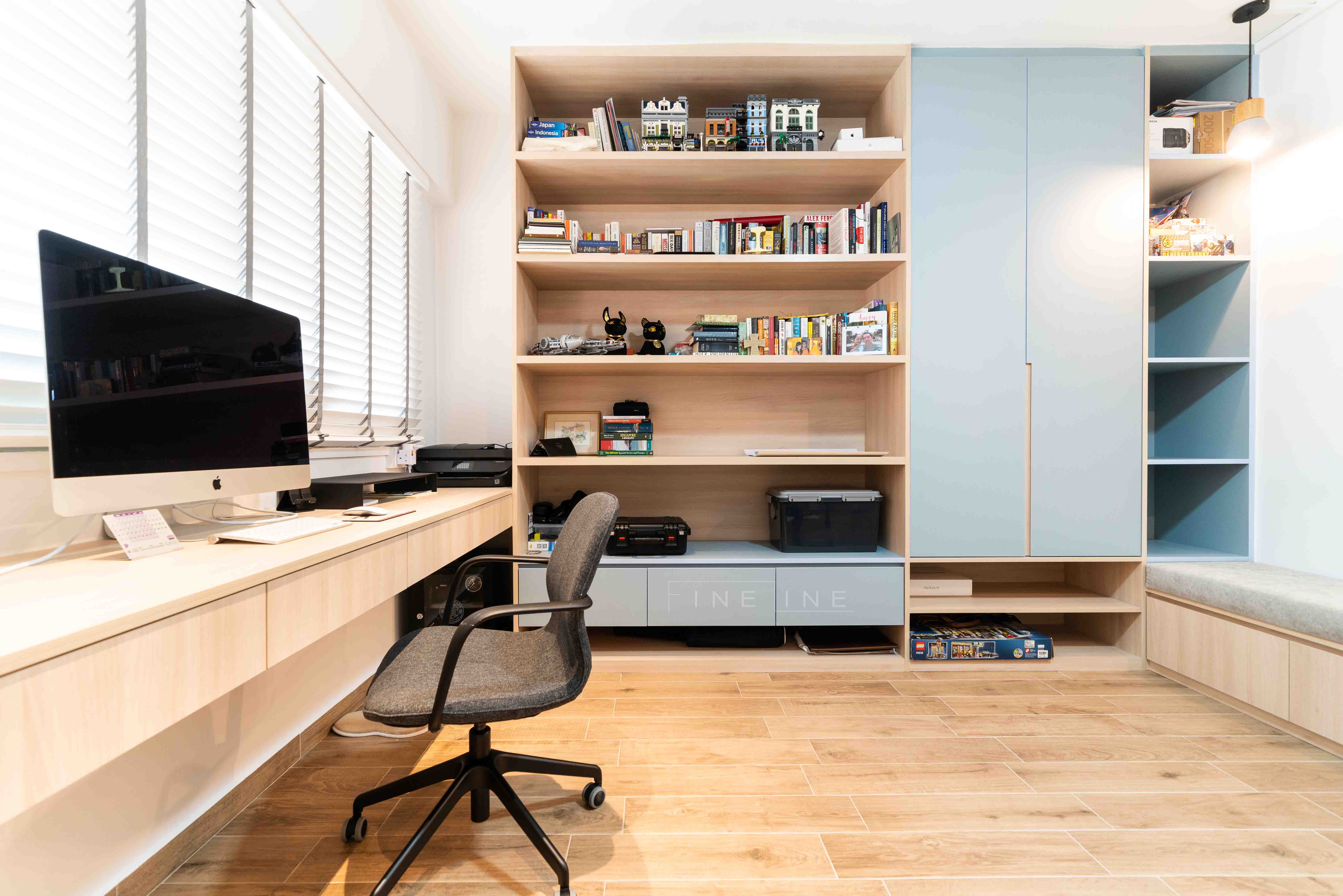 Modern Design - Study Room - HDB Executive Apartment - Design by Fineline Design Pte Ltd