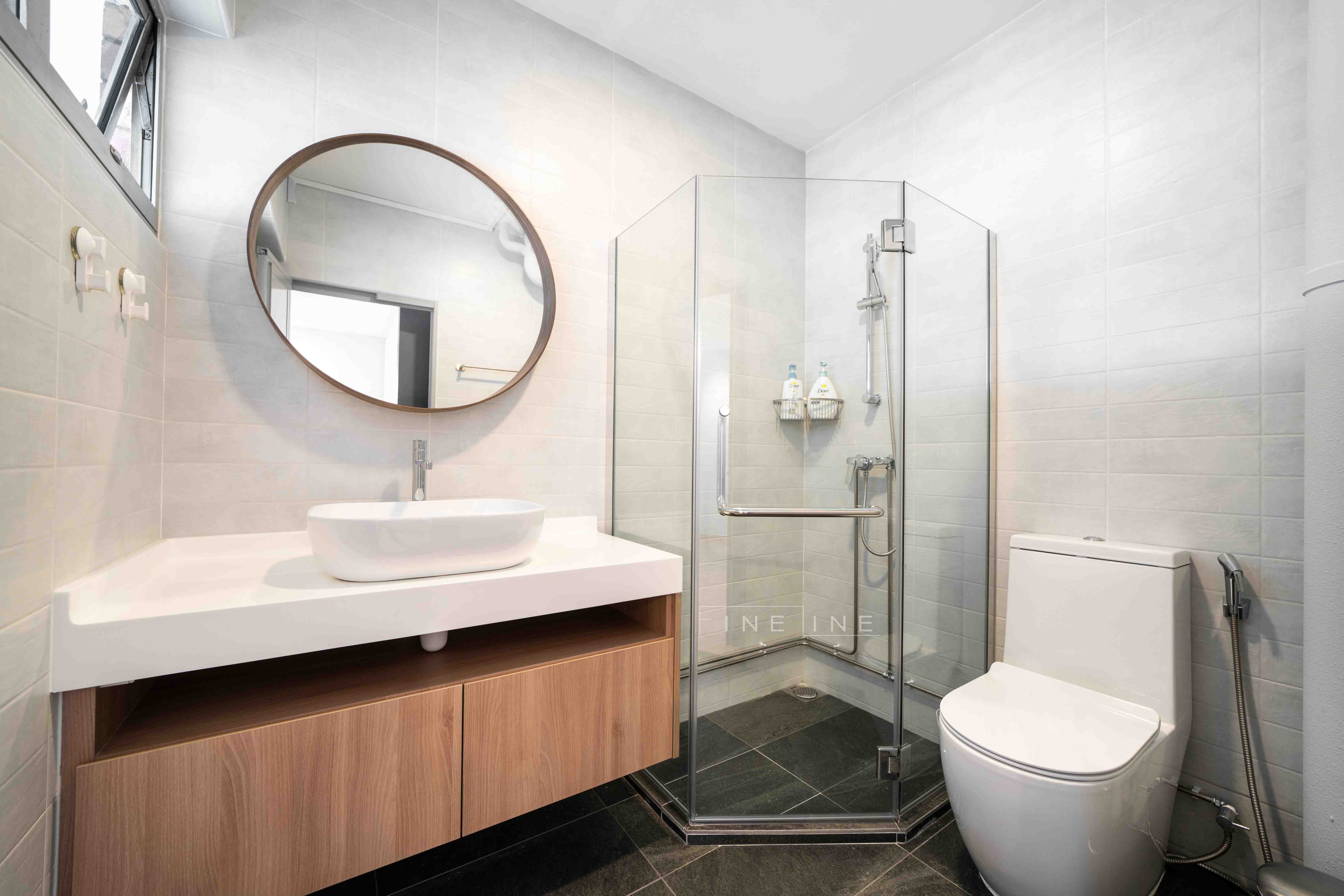 Modern Design - Bathroom - HDB Executive Apartment - Design by Fineline Design Pte Ltd