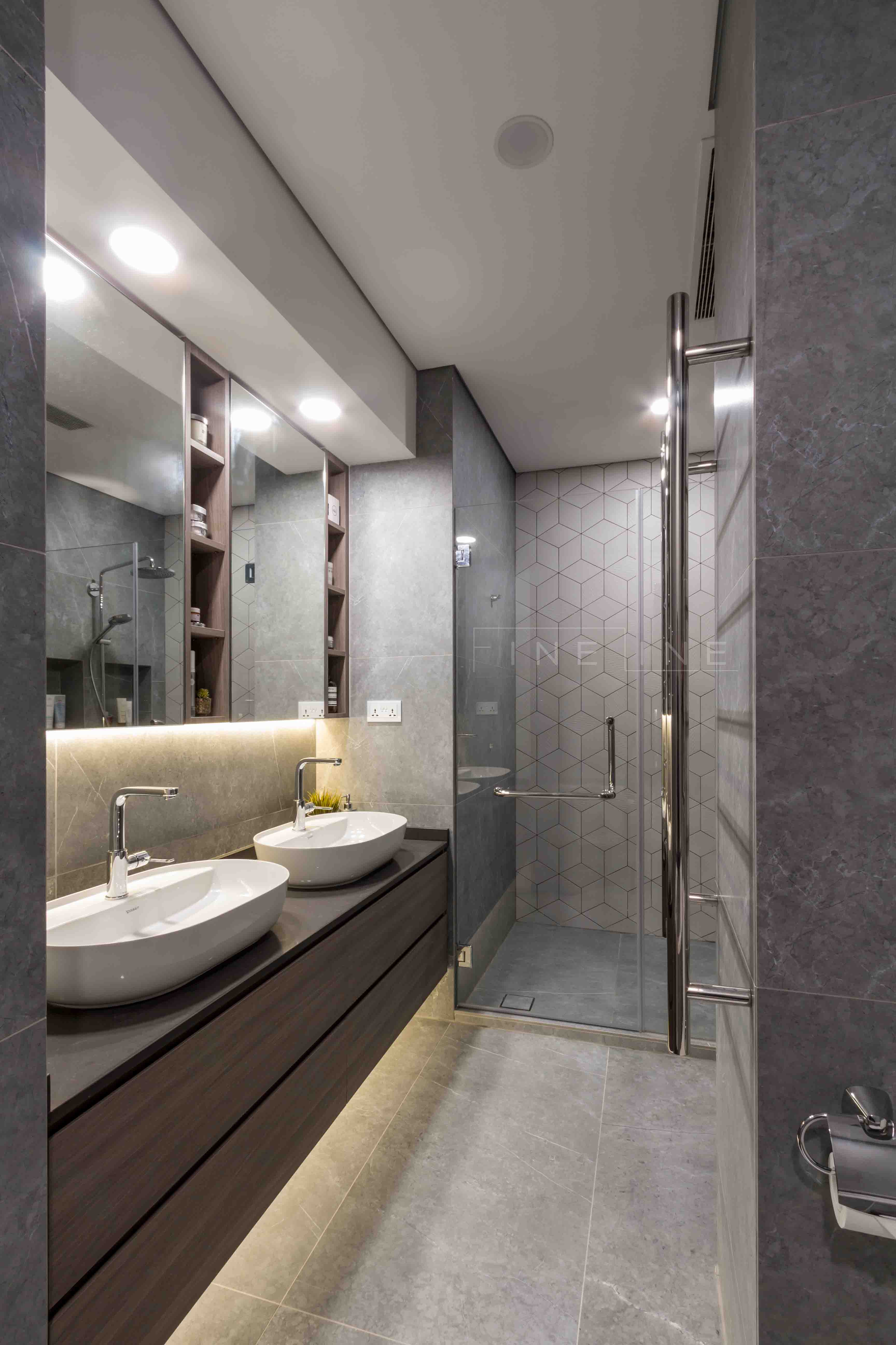 Contemporary Design - Bathroom - Condominium - Design by Fineline Design Pte Ltd