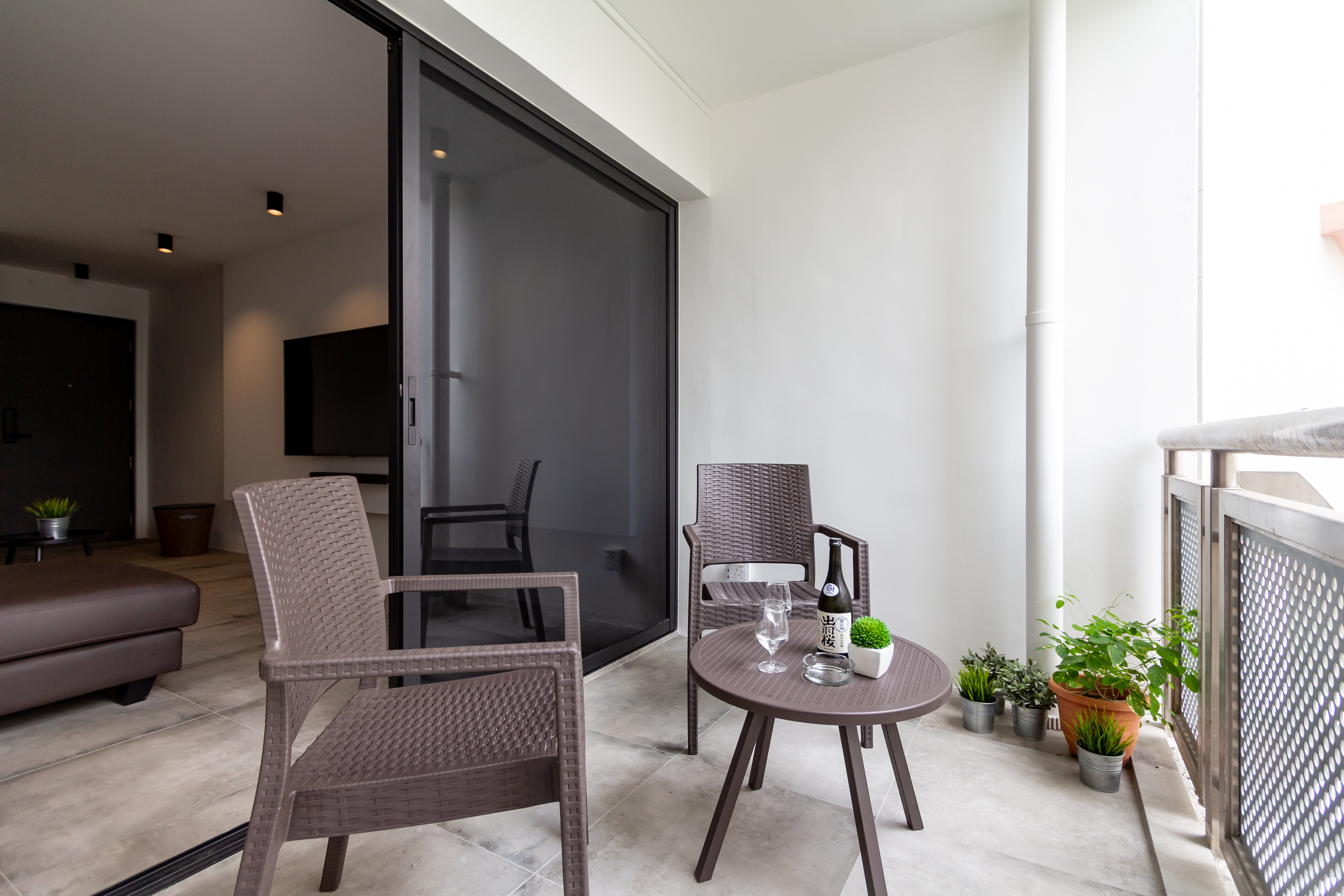Minimalist Design - Balcony - HDB 5 Room - Design by Fineline Design Pte Ltd