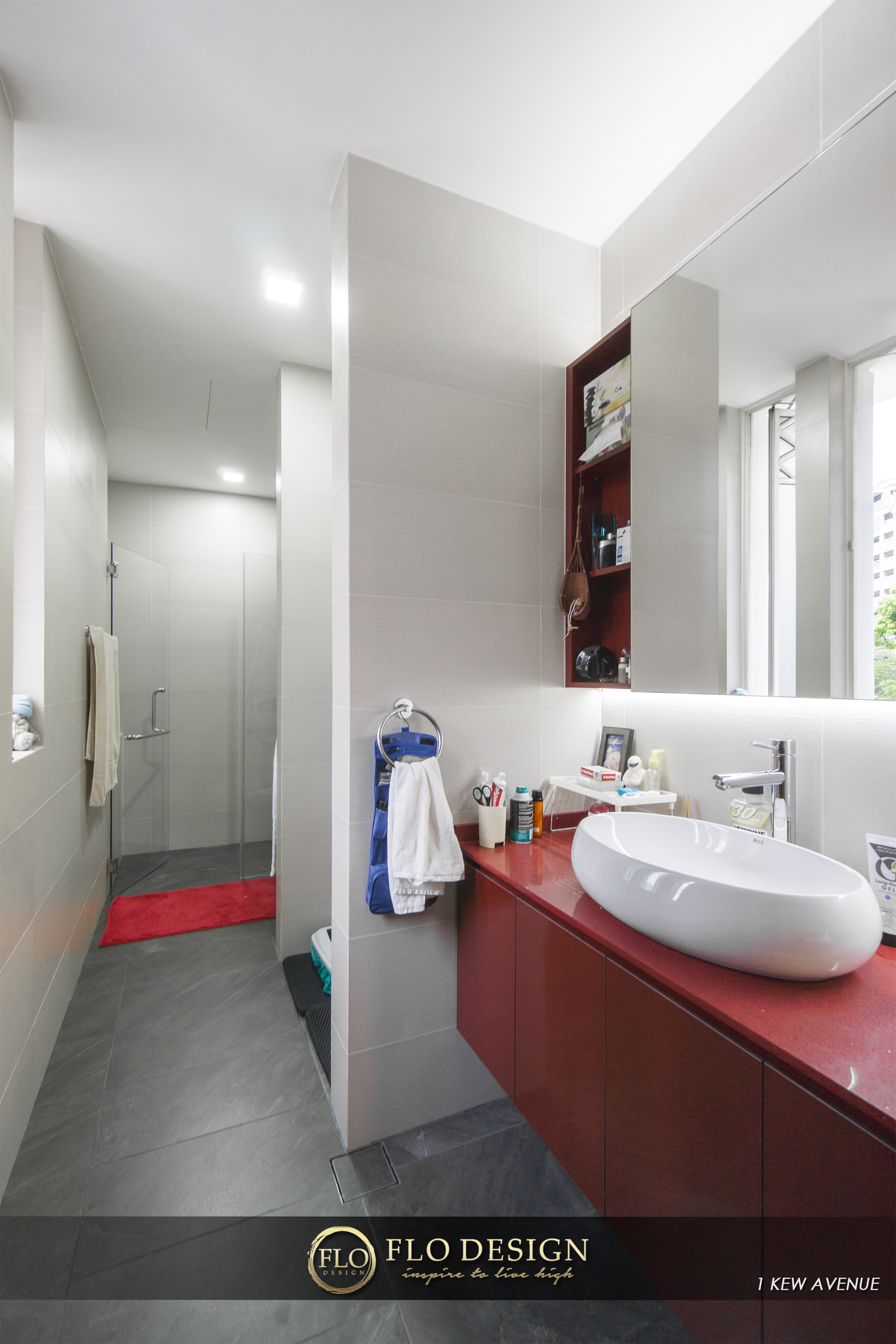 Contemporary, Eclectic, Rustic Design - Bathroom - Landed House - Design by Flo Design Pte Ltd