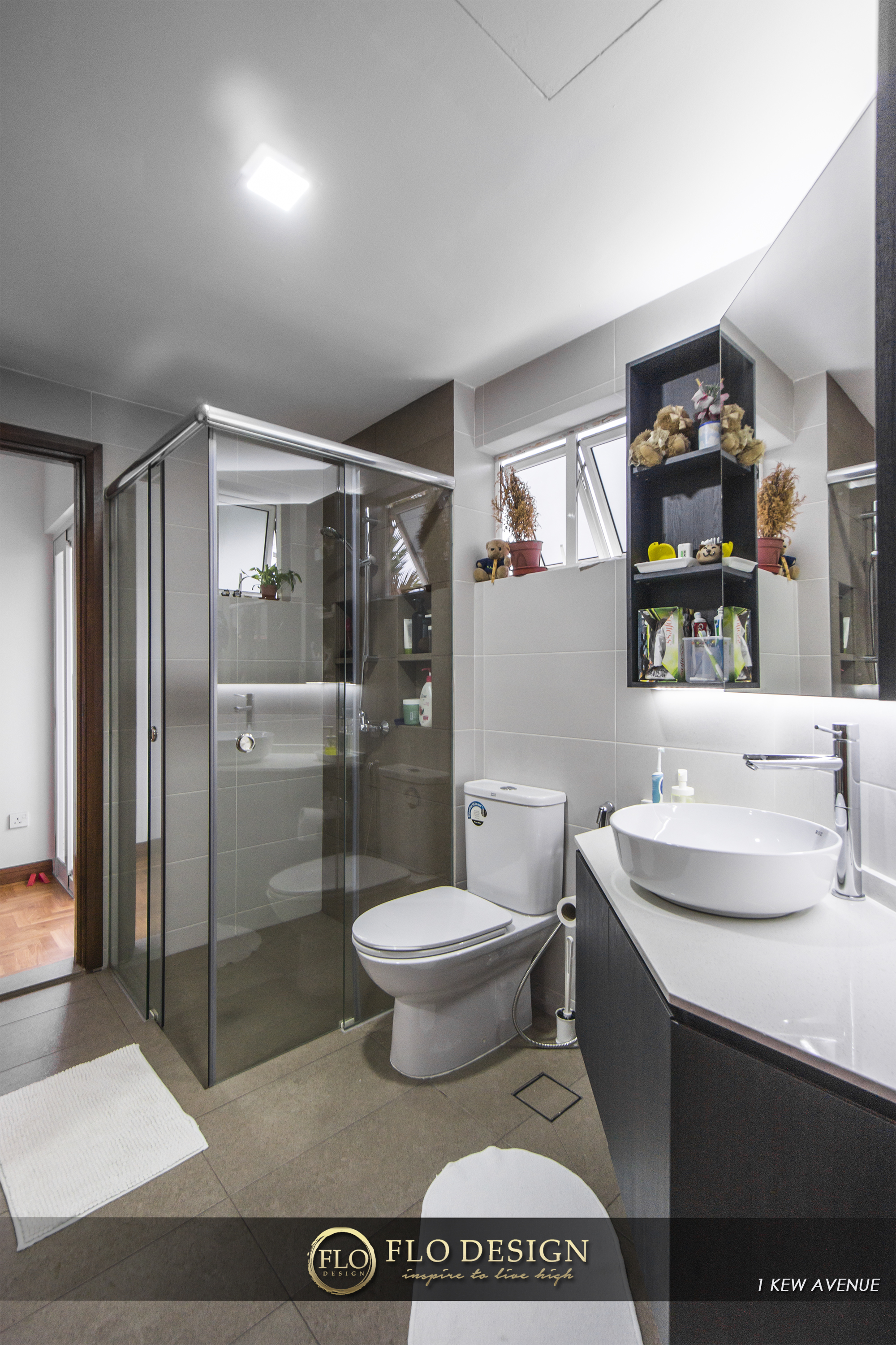 Contemporary, Eclectic, Rustic Design - Bathroom - Landed House - Design by Flo Design Pte Ltd