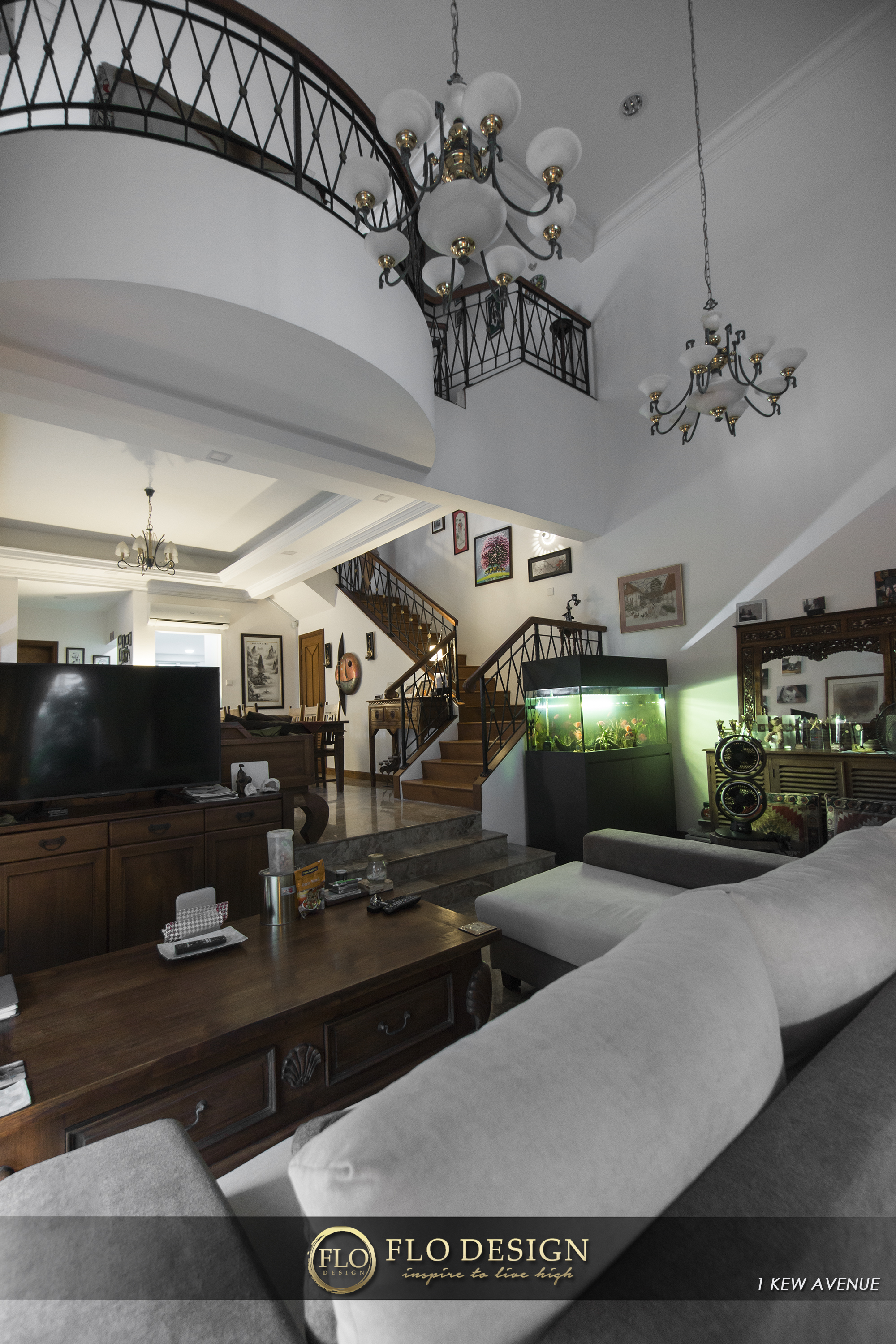 Contemporary, Eclectic, Rustic Design - Living Room - Landed House - Design by Flo Design Pte Ltd