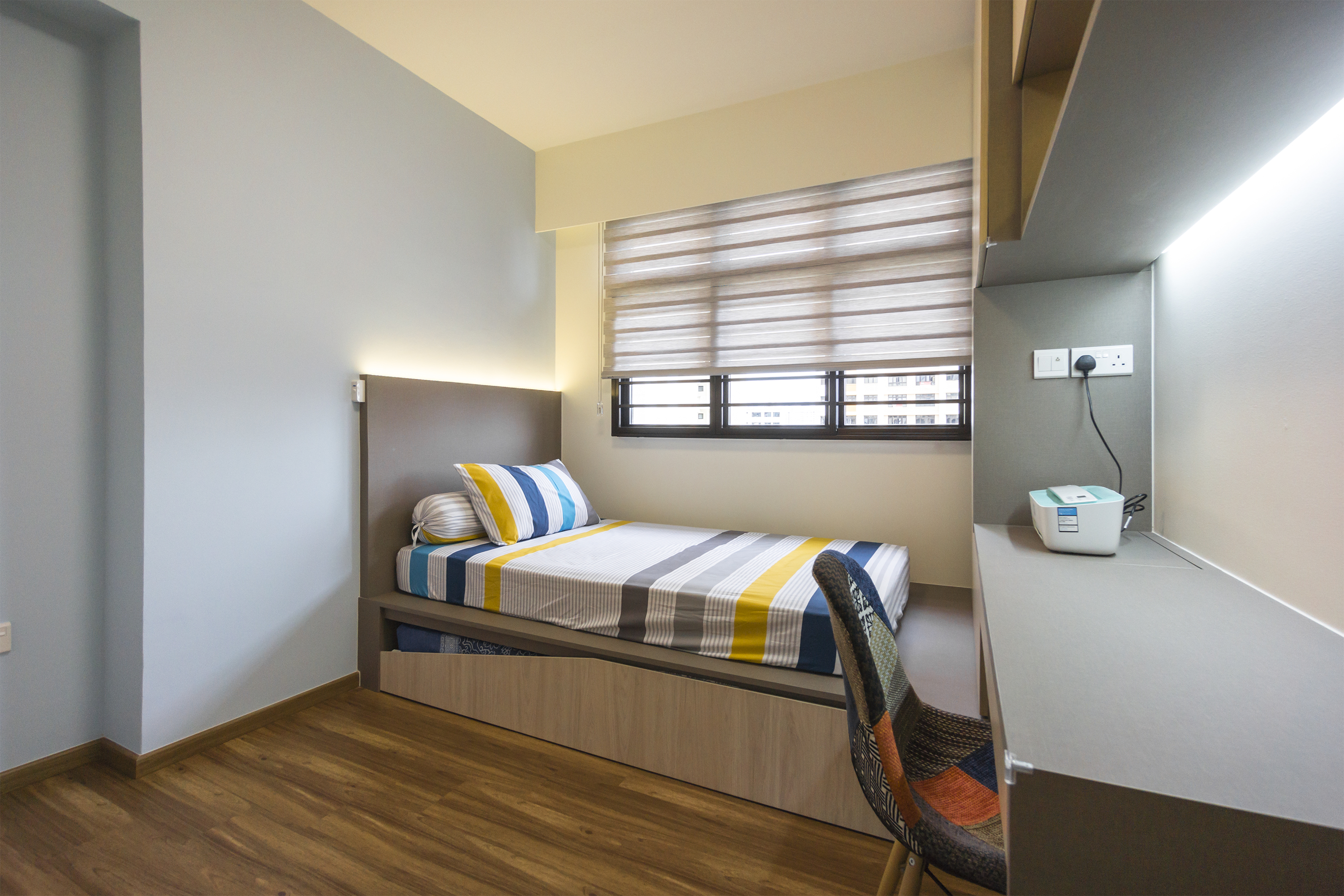 Contemporary, Eclectic Design - Bedroom - HDB 4 Room - Design by Flo Design Pte Ltd