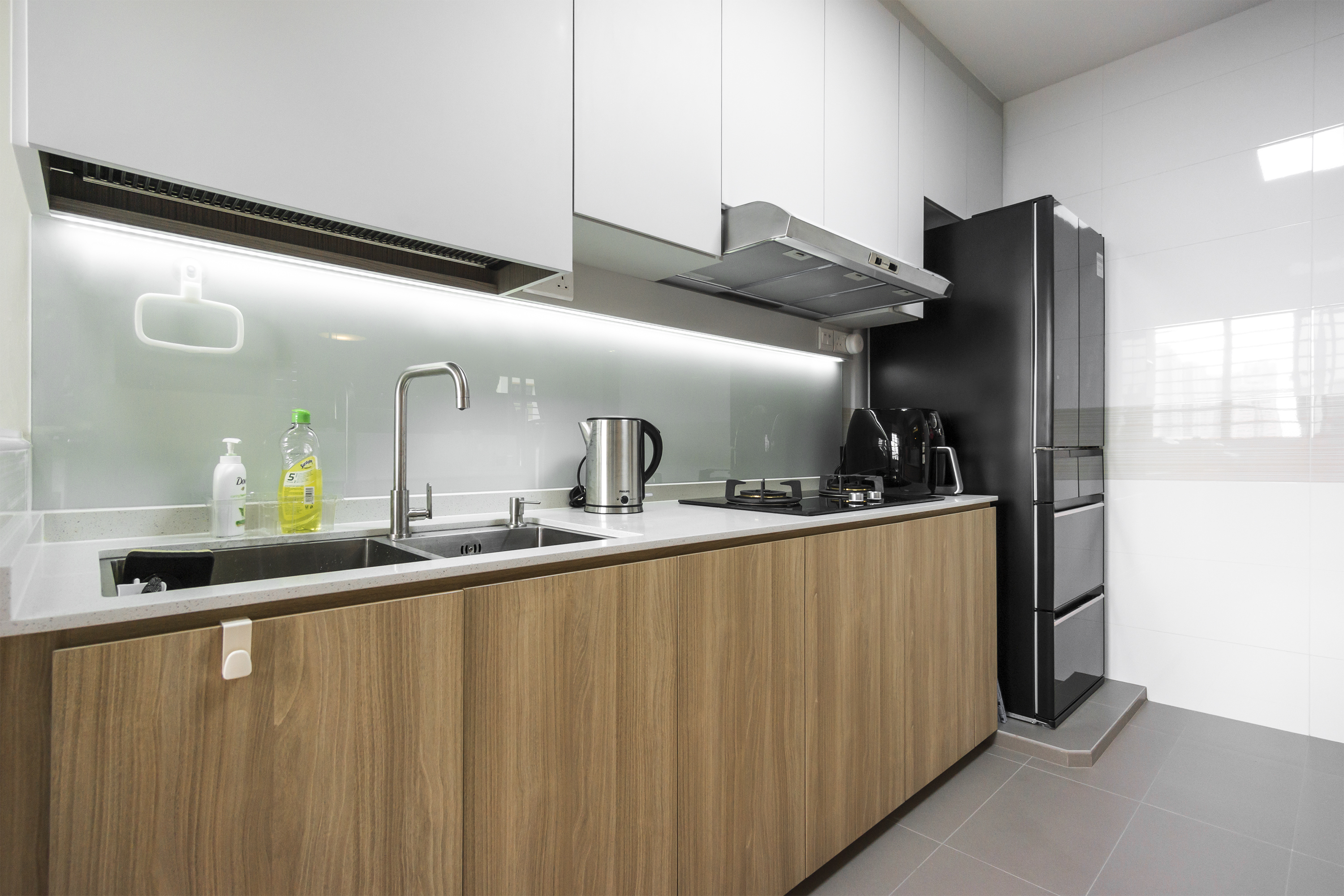Contemporary, Eclectic Design - Kitchen - HDB 4 Room - Design by Flo Design Pte Ltd