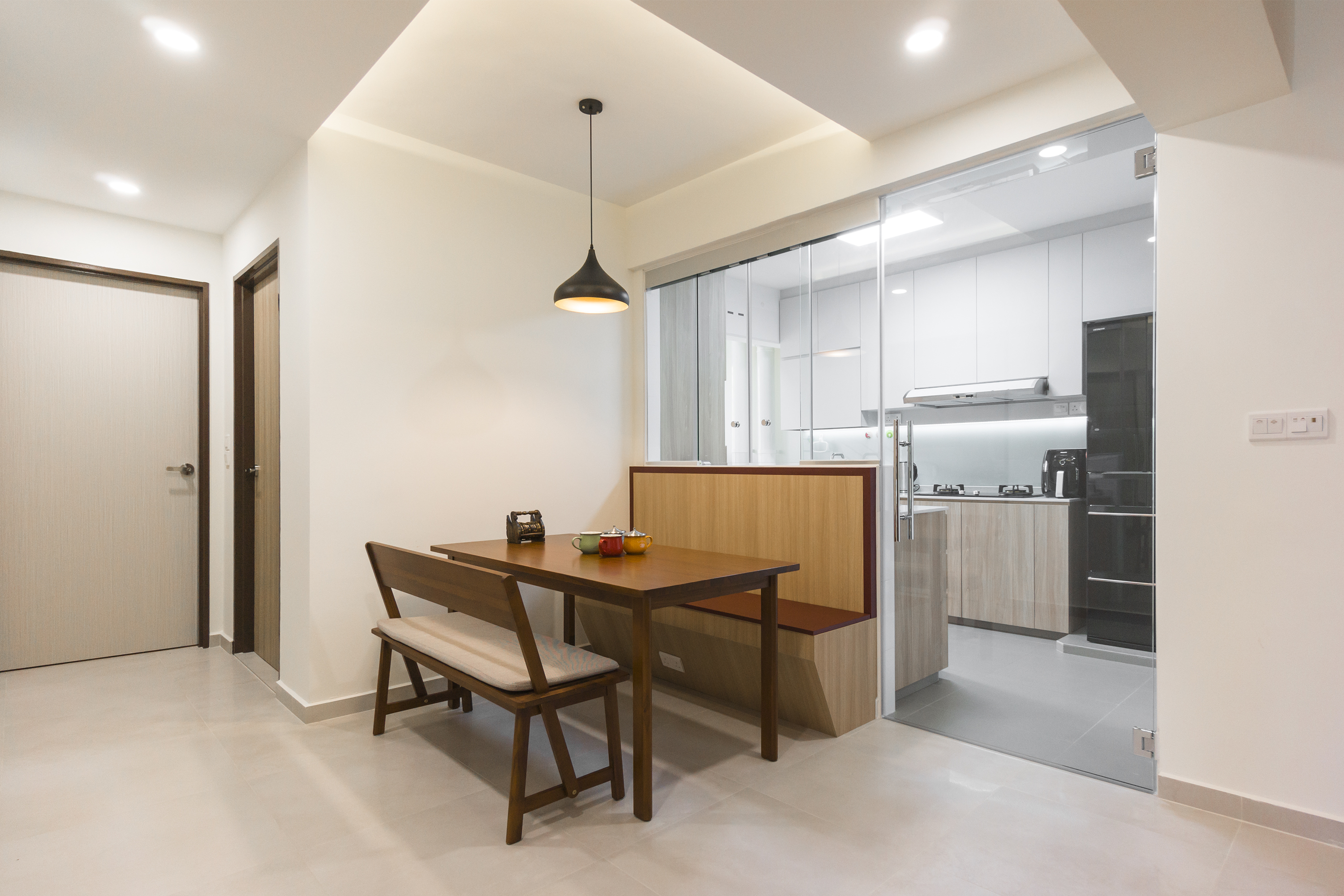 Contemporary, Eclectic Design - Dining Room - HDB 4 Room - Design by Flo Design Pte Ltd