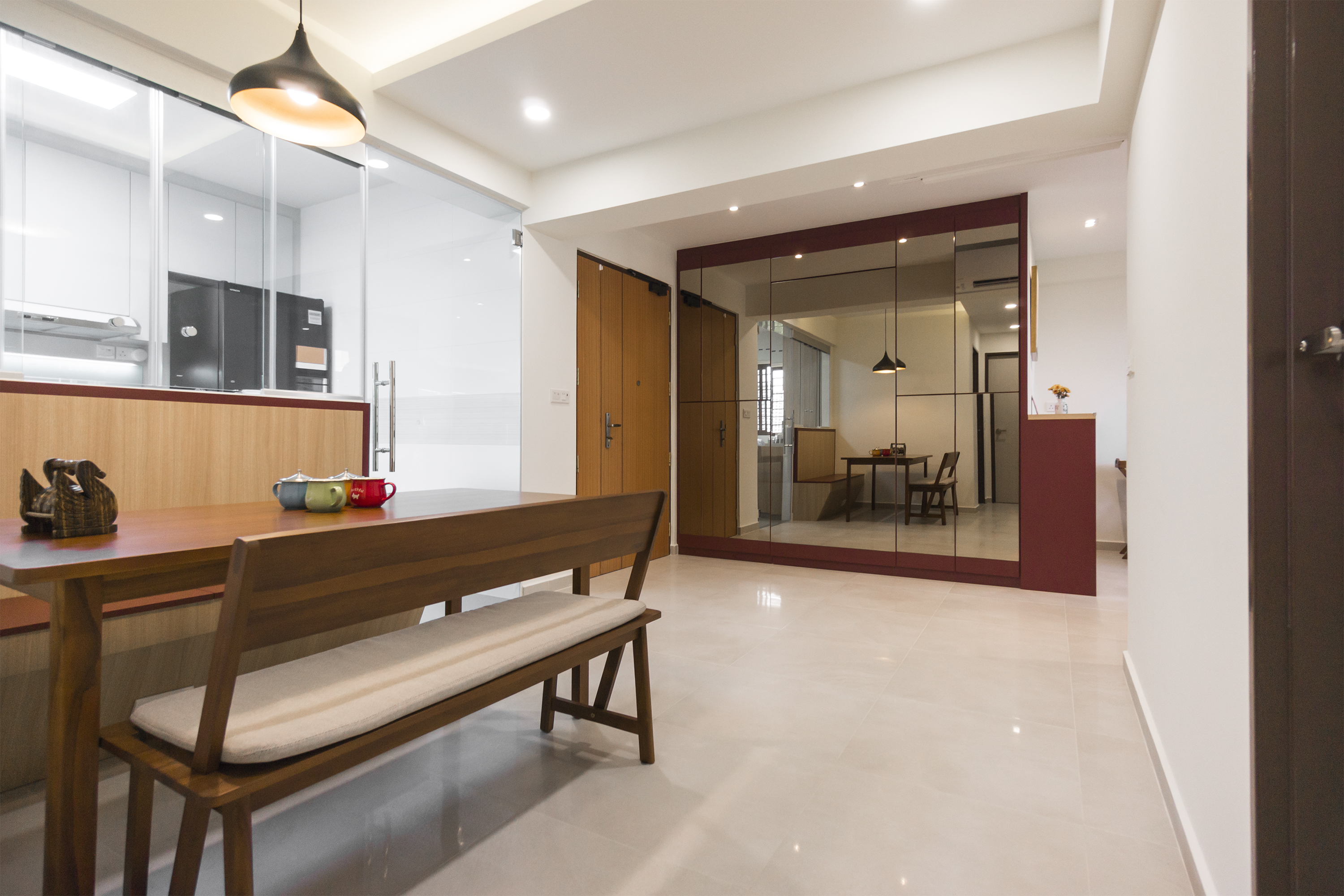 Contemporary, Eclectic Design - Dining Room - HDB 4 Room - Design by Flo Design Pte Ltd