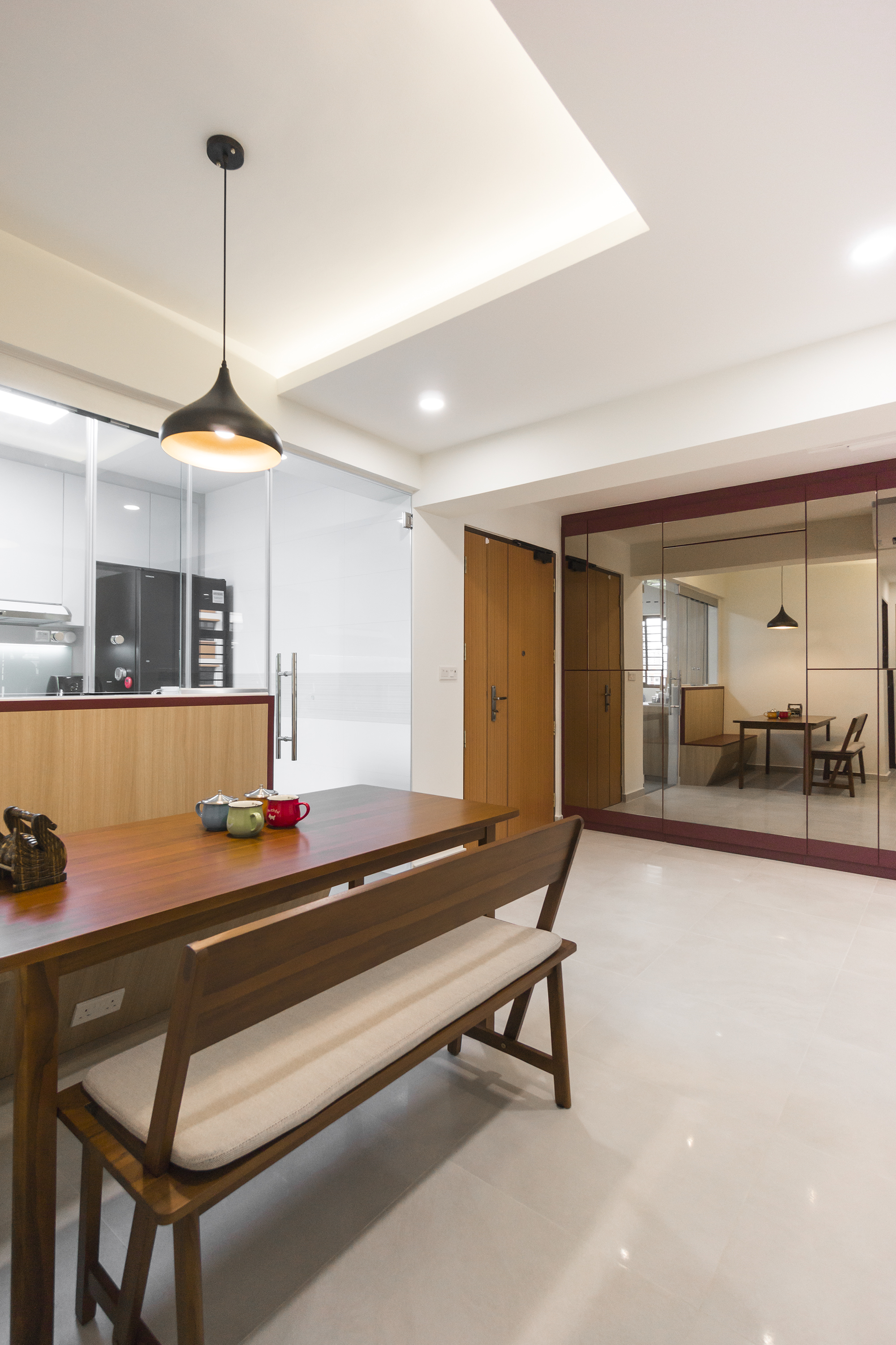 Contemporary, Eclectic Design - Dining Room - HDB 4 Room - Design by Flo Design Pte Ltd