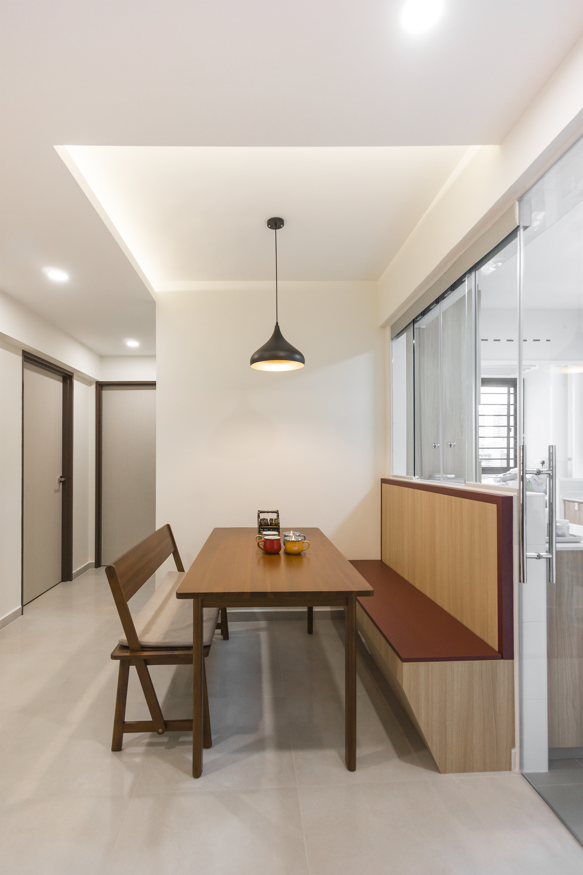 Contemporary, Eclectic Design - Dining Room - HDB 4 Room - Design by Flo Design Pte Ltd