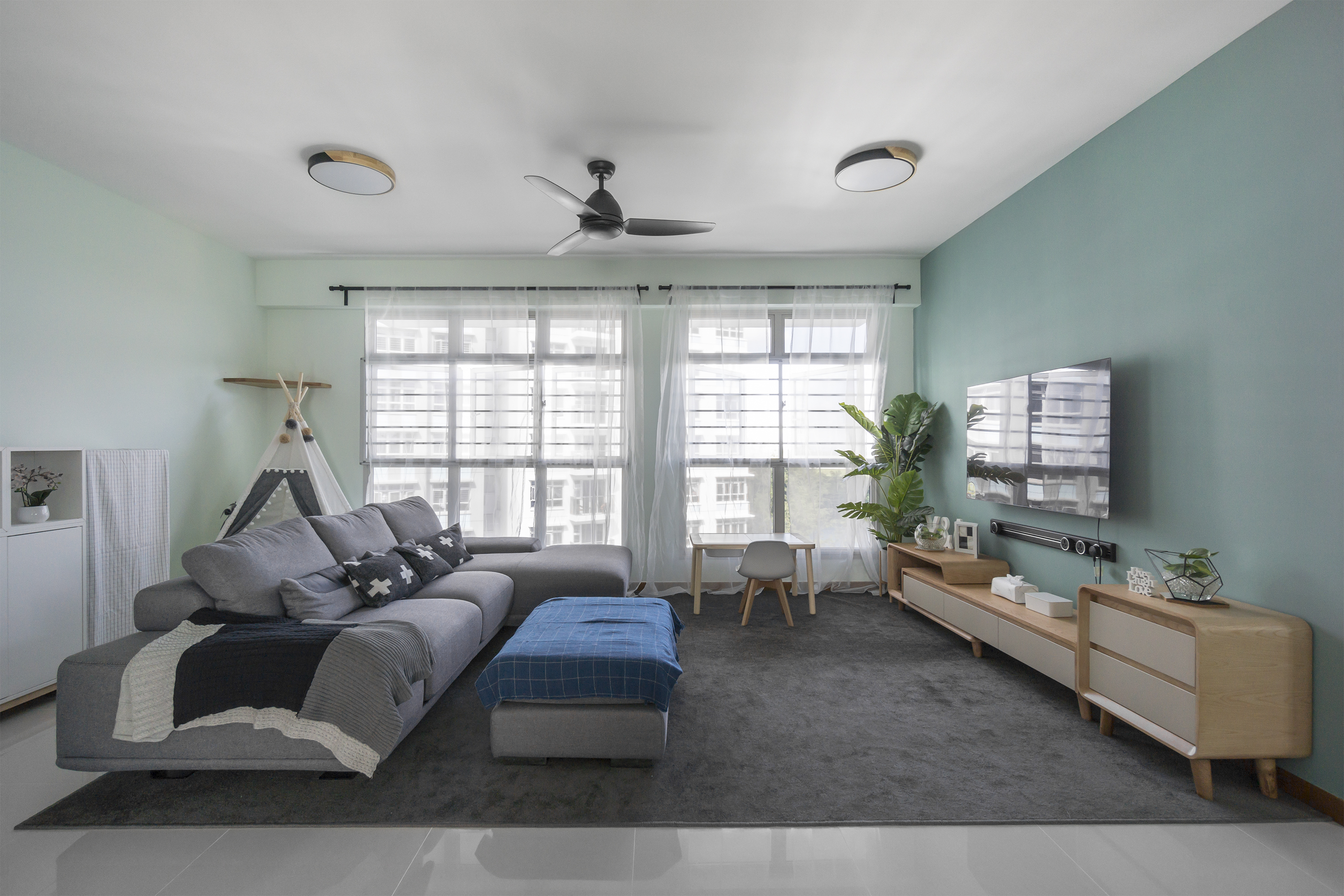 Minimalist, Scandinavian Design - Living Room - HDB 5 Room - Design by Flo Design Pte Ltd