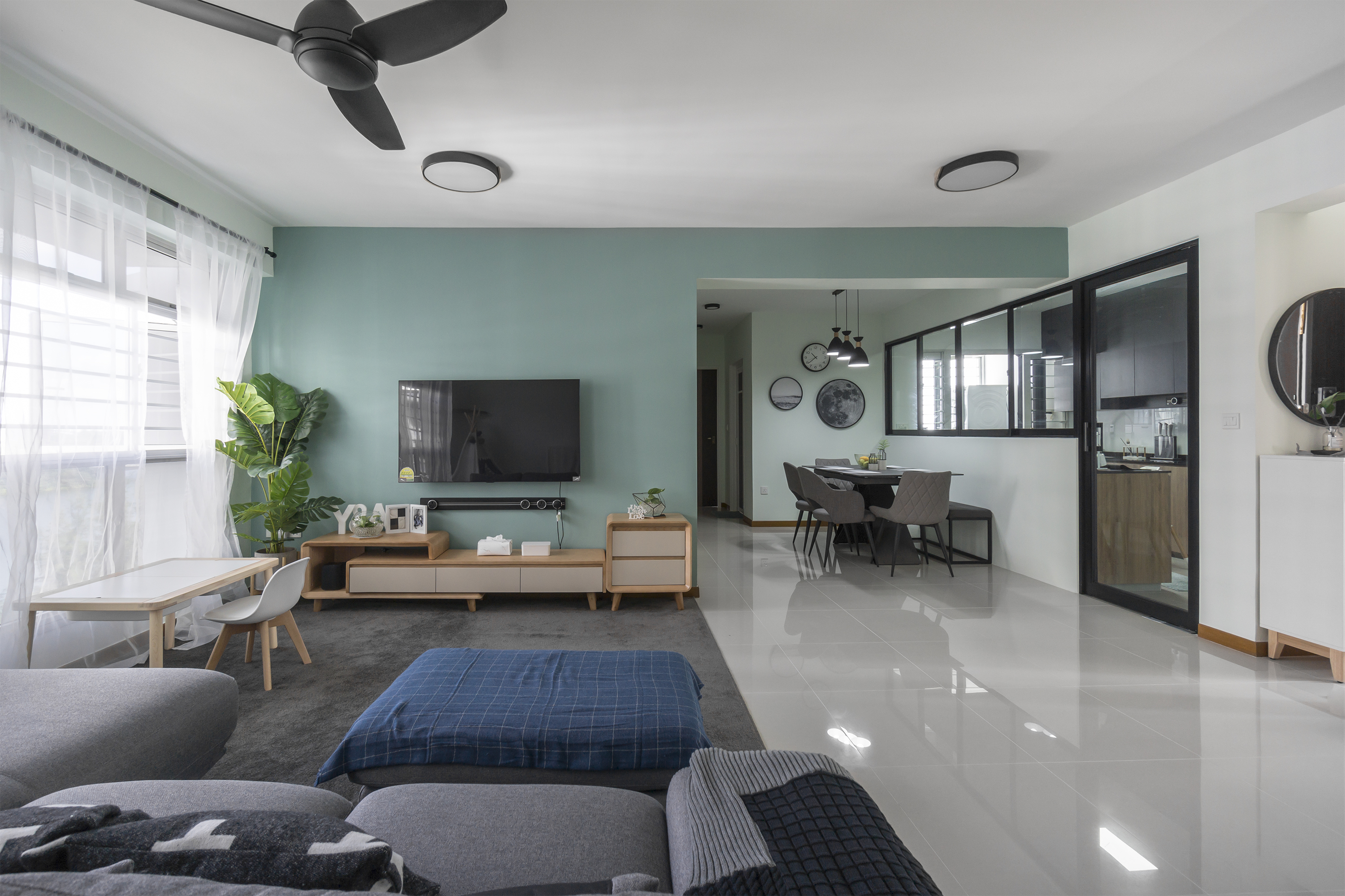 Minimalist, Scandinavian Design - Living Room - HDB 5 Room - Design by Flo Design Pte Ltd