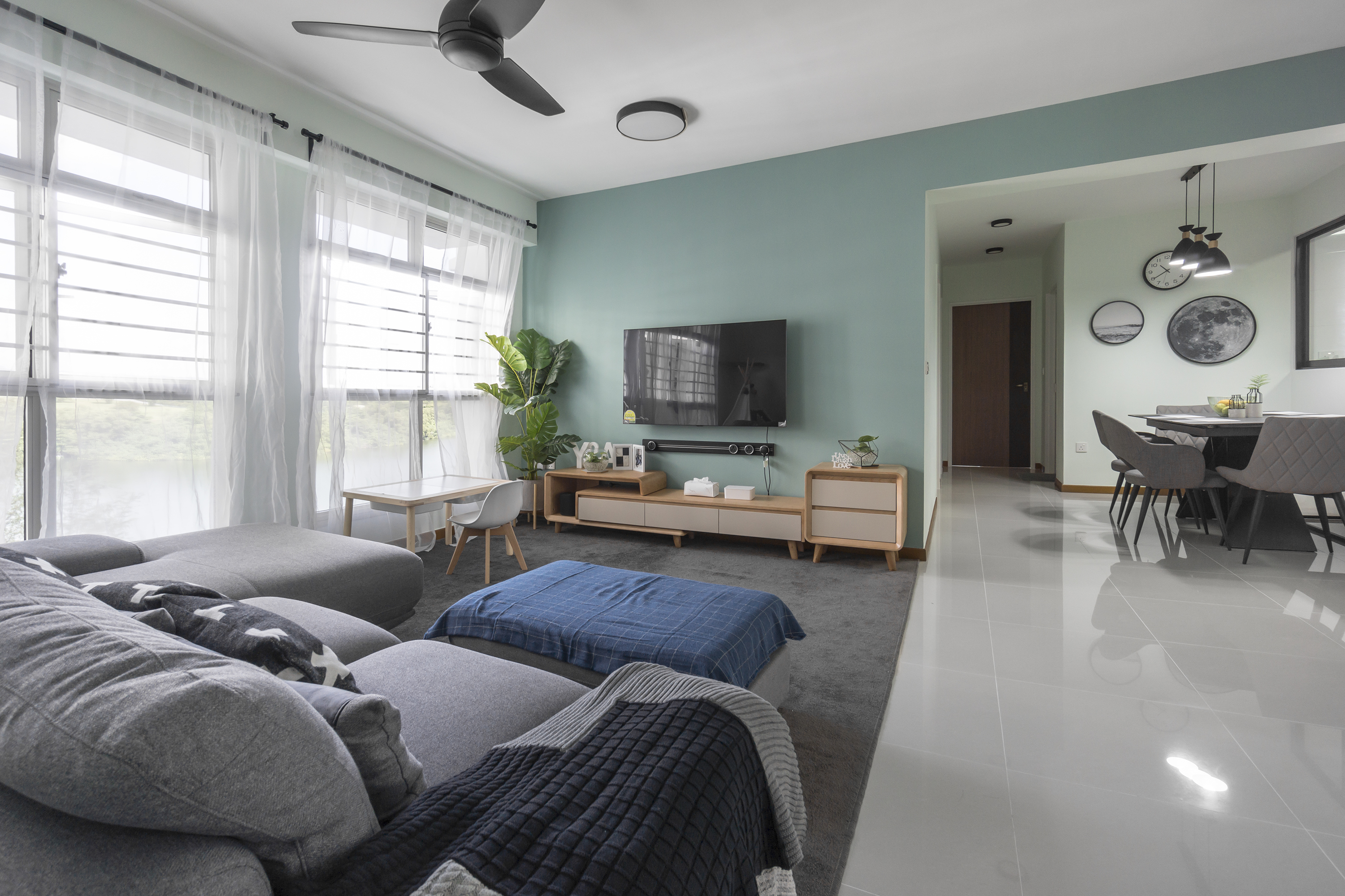 Minimalist, Scandinavian Design - Living Room - HDB 5 Room - Design by Flo Design Pte Ltd