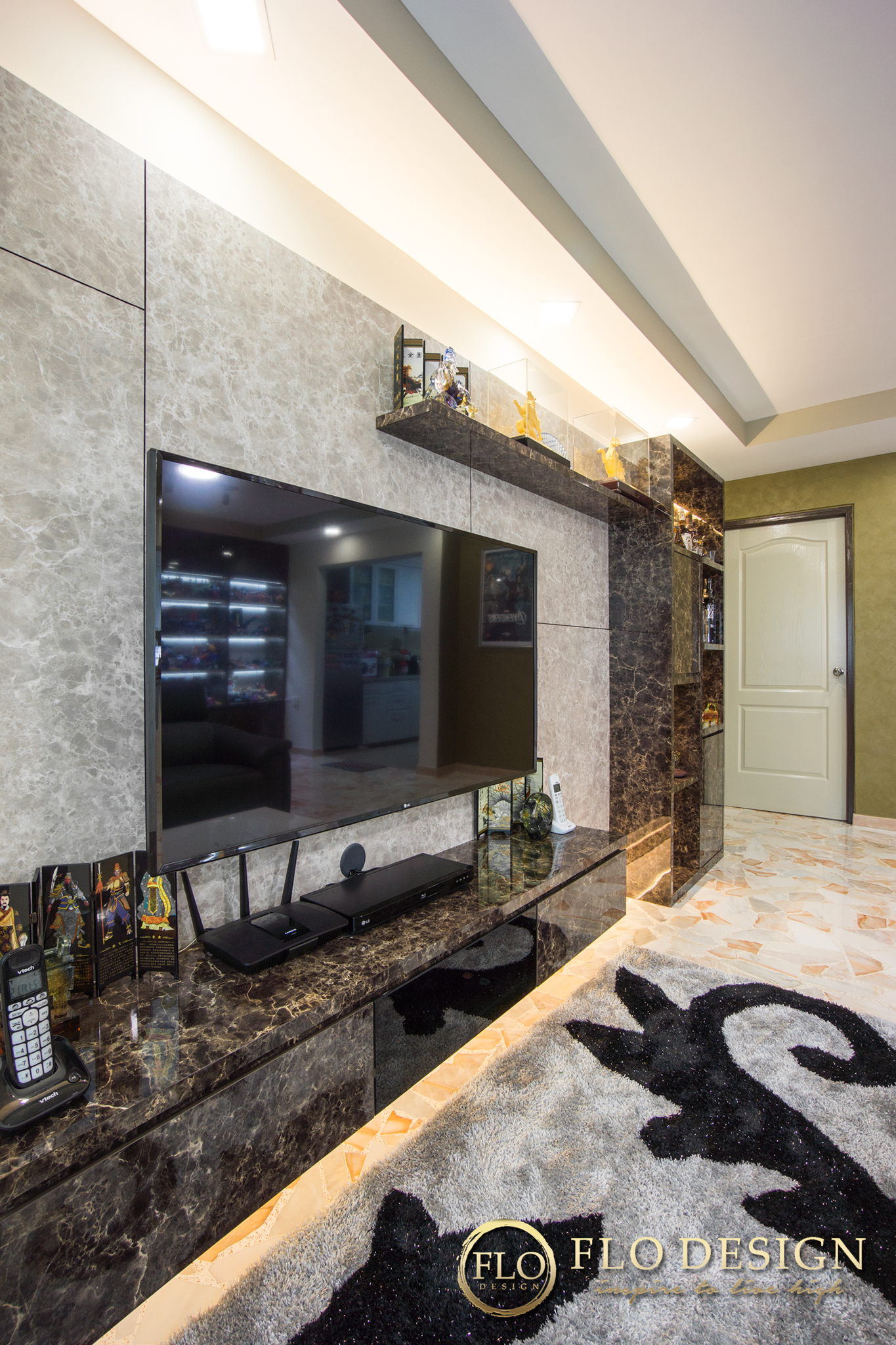 Contemporary Design - Living Room - HDB 4 Room - Design by Flo Design Pte Ltd