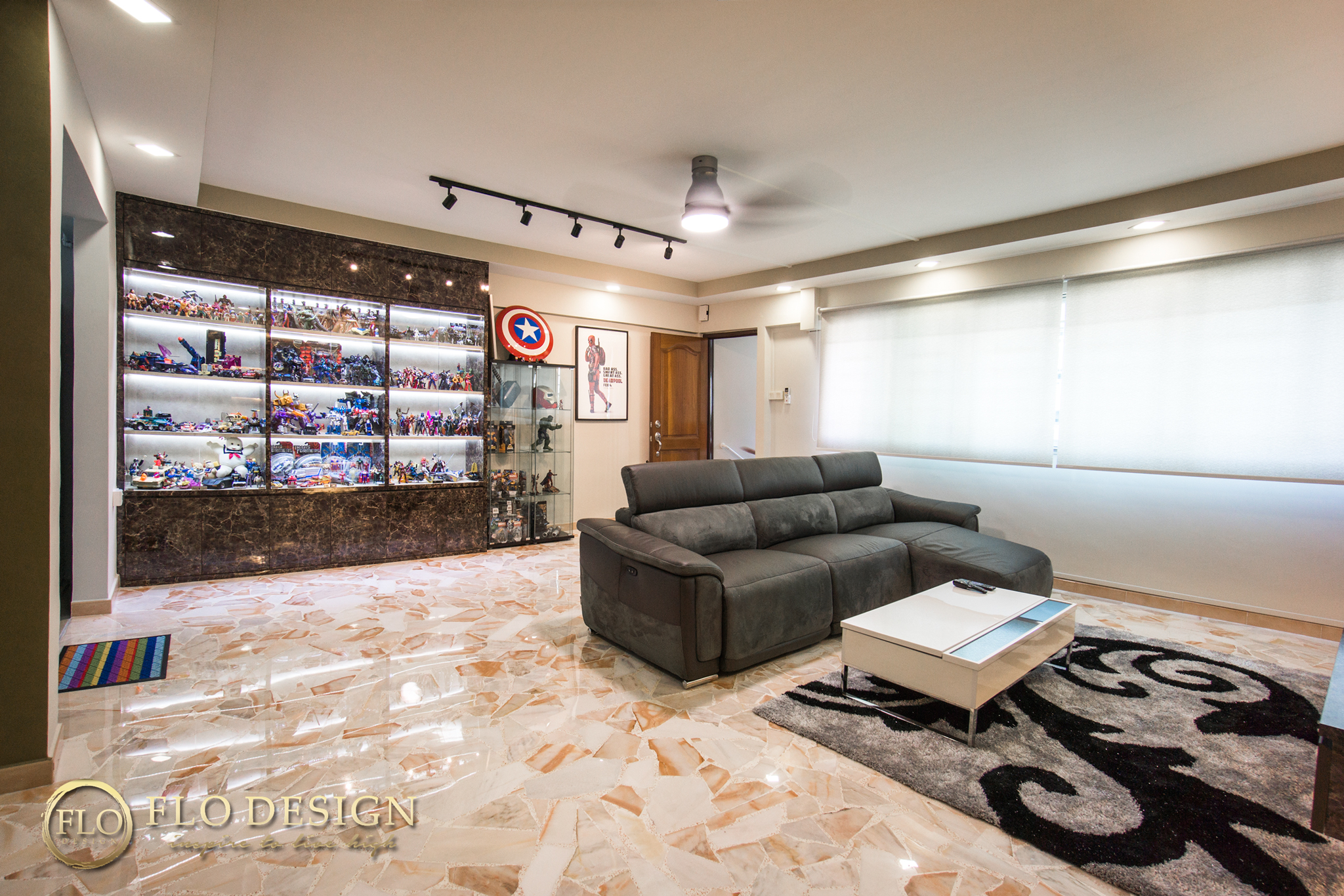 Contemporary Design - Living Room - HDB 4 Room - Design by Flo Design Pte Ltd