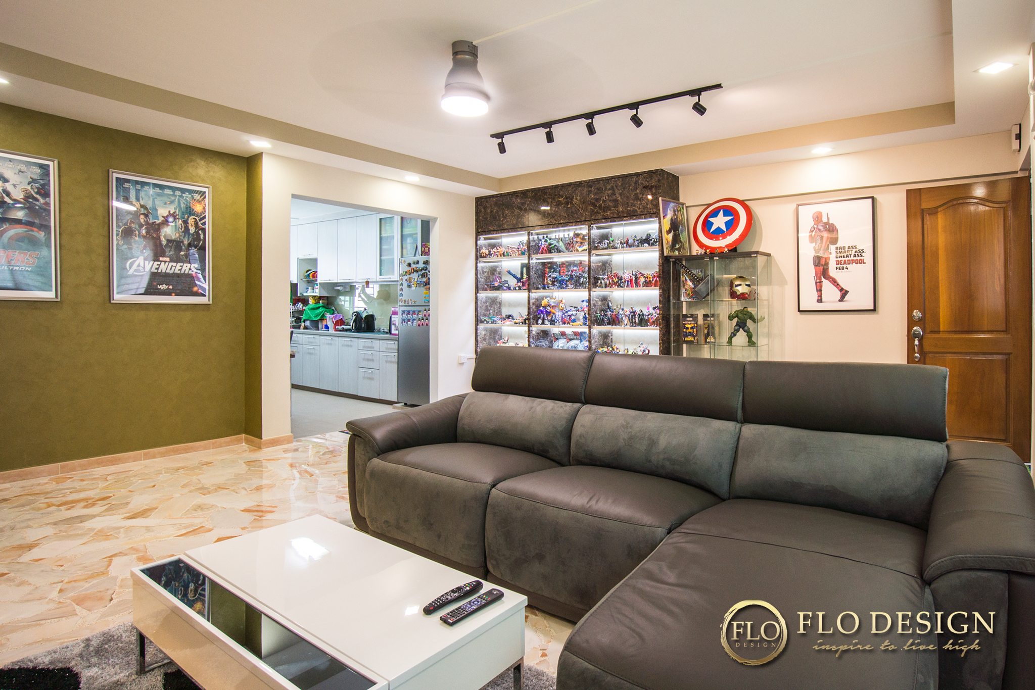 Contemporary Design - Living Room - HDB 4 Room - Design by Flo Design Pte Ltd