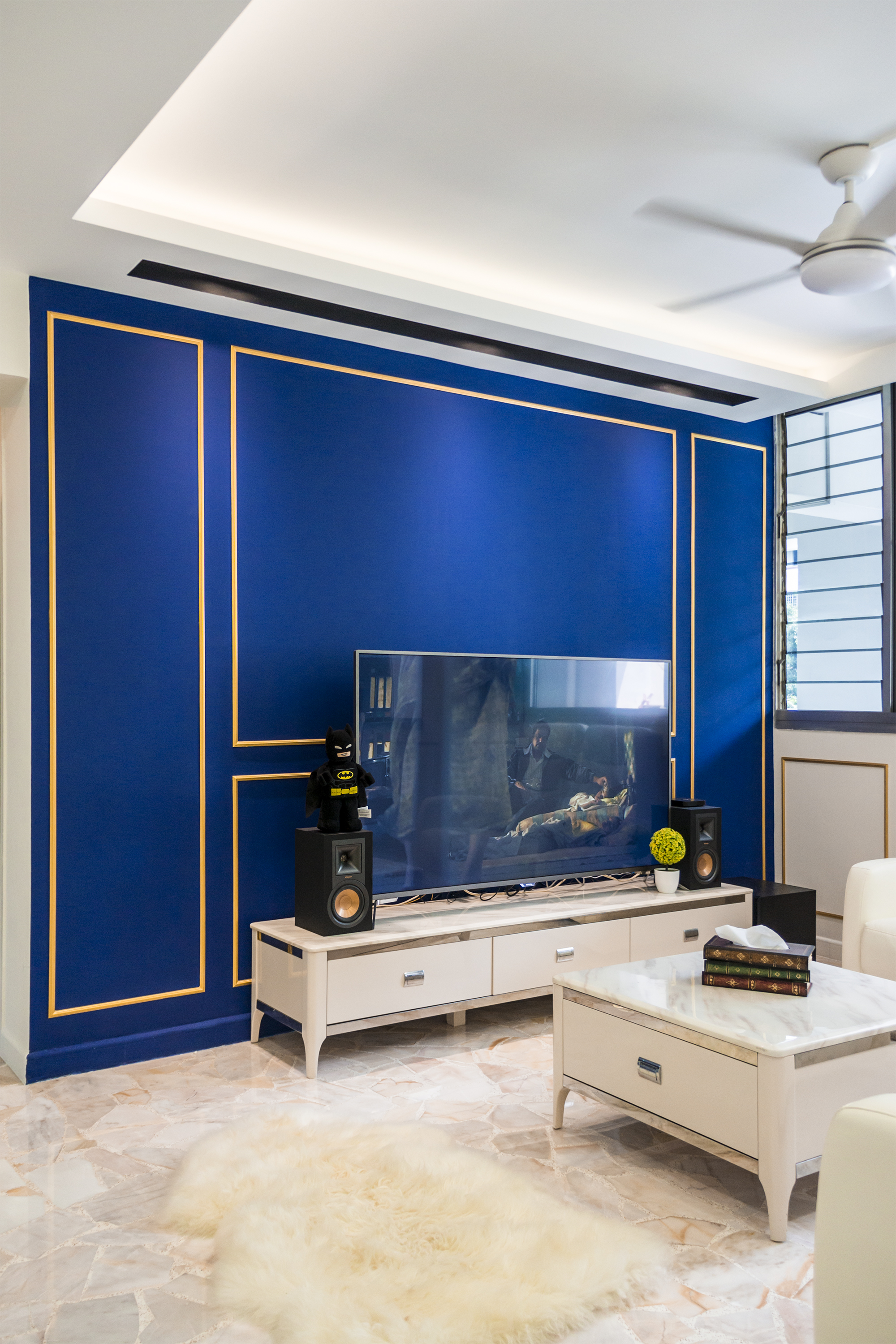 Industrial, Victorian Design - Living Room - HDB 4 Room - Design by Flo Design Pte Ltd