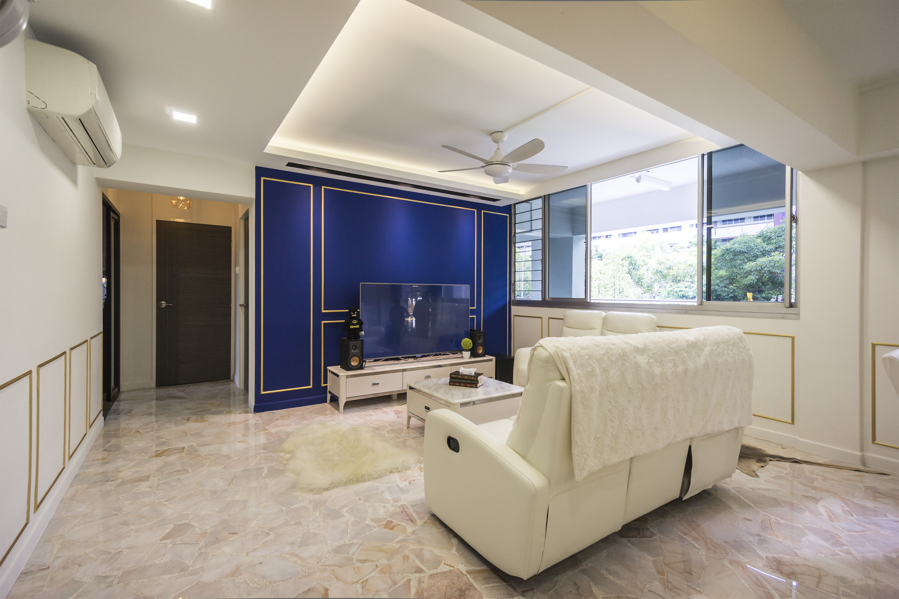 Industrial, Victorian Design - Living Room - HDB 4 Room - Design by Flo Design Pte Ltd