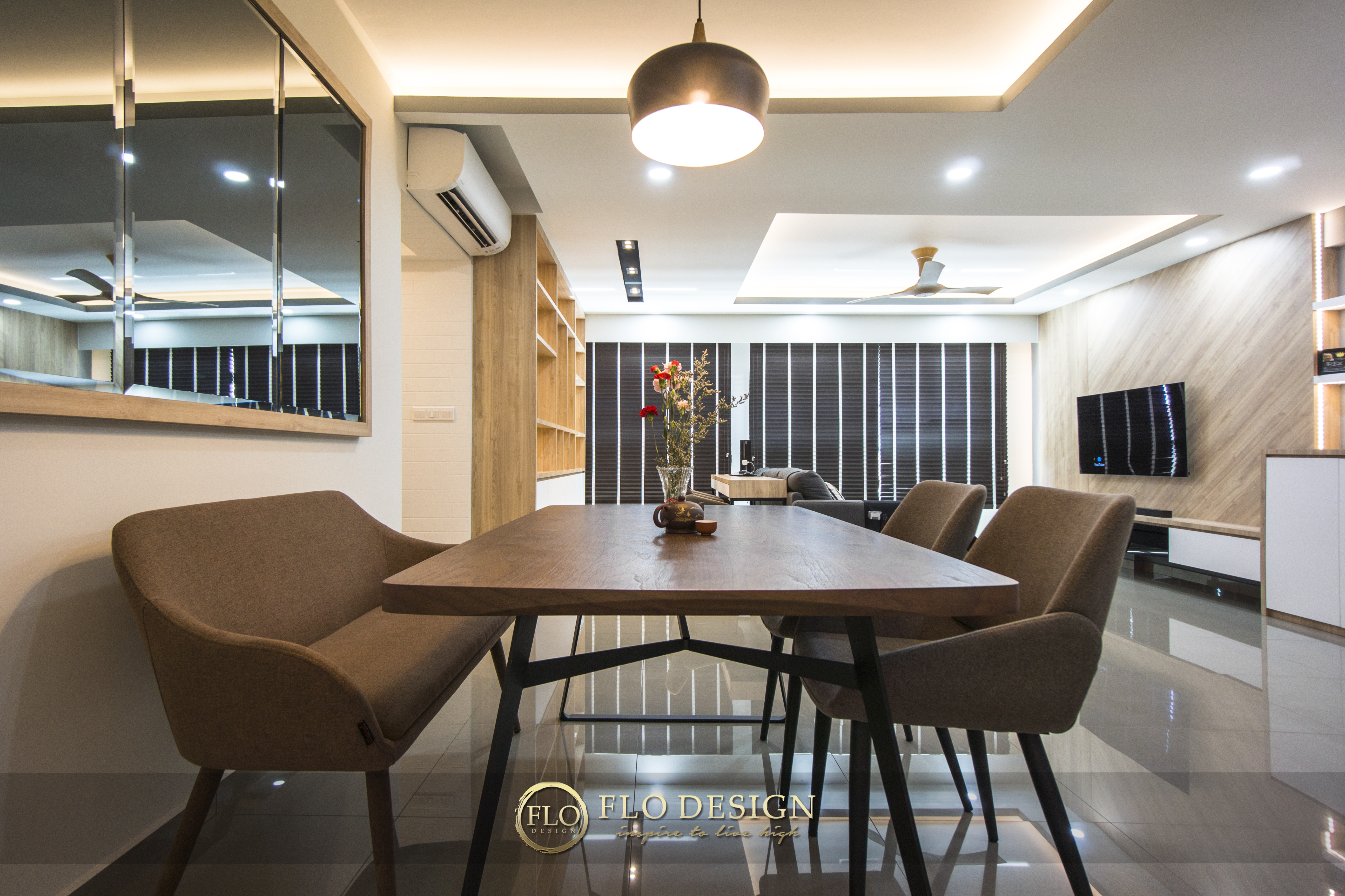 Contemporary, Scandinavian Design - Dining Room - HDB 5 Room - Design by Flo Design Pte Ltd