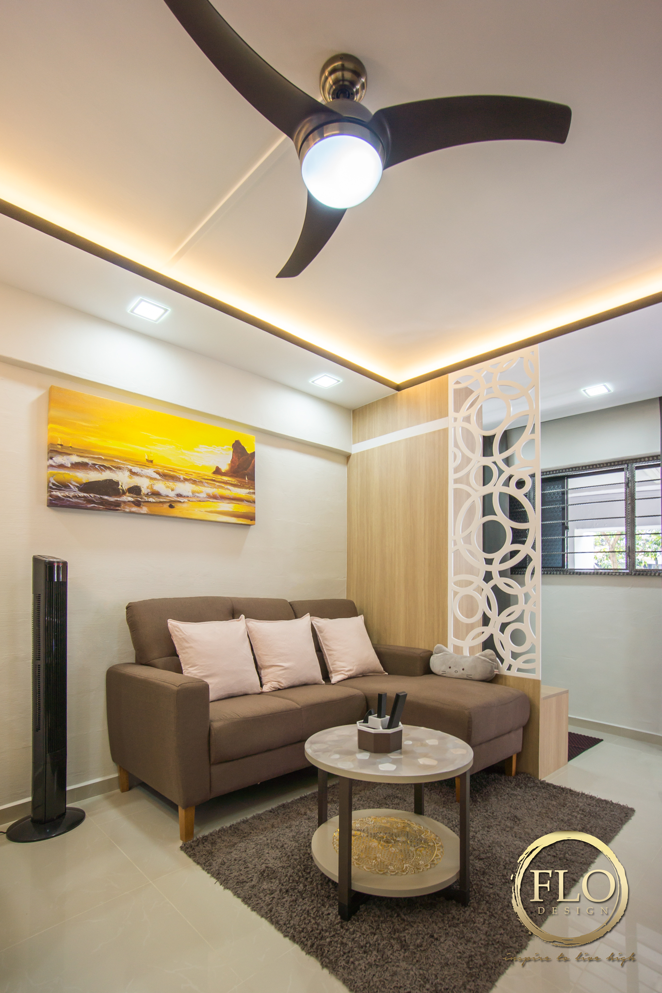 Contemporary, Scandinavian Design - Living Room - HDB 3 Room - Design by Flo Design Pte Ltd