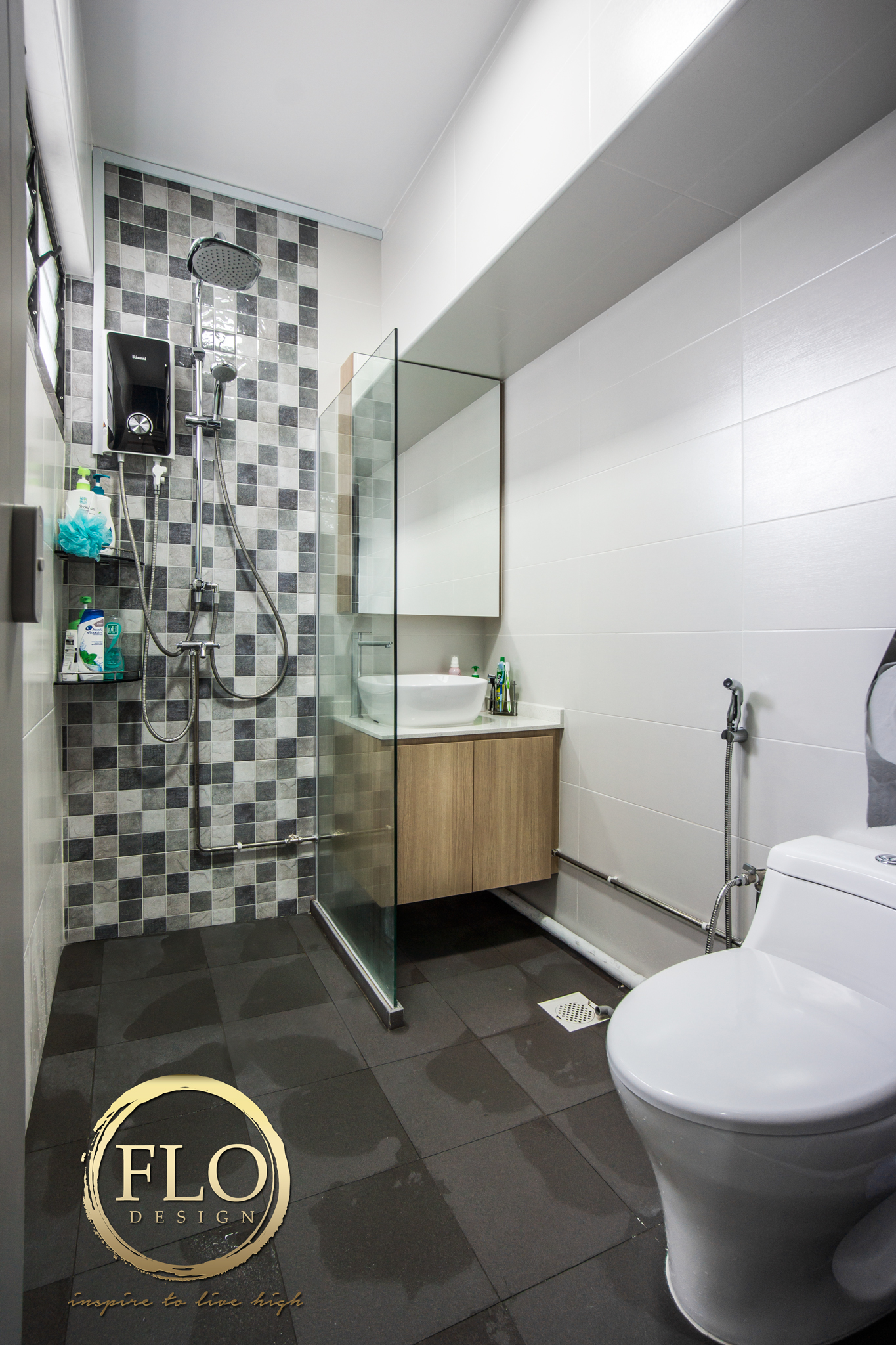 Contemporary, Scandinavian Design - Bathroom - HDB 3 Room - Design by Flo Design Pte Ltd