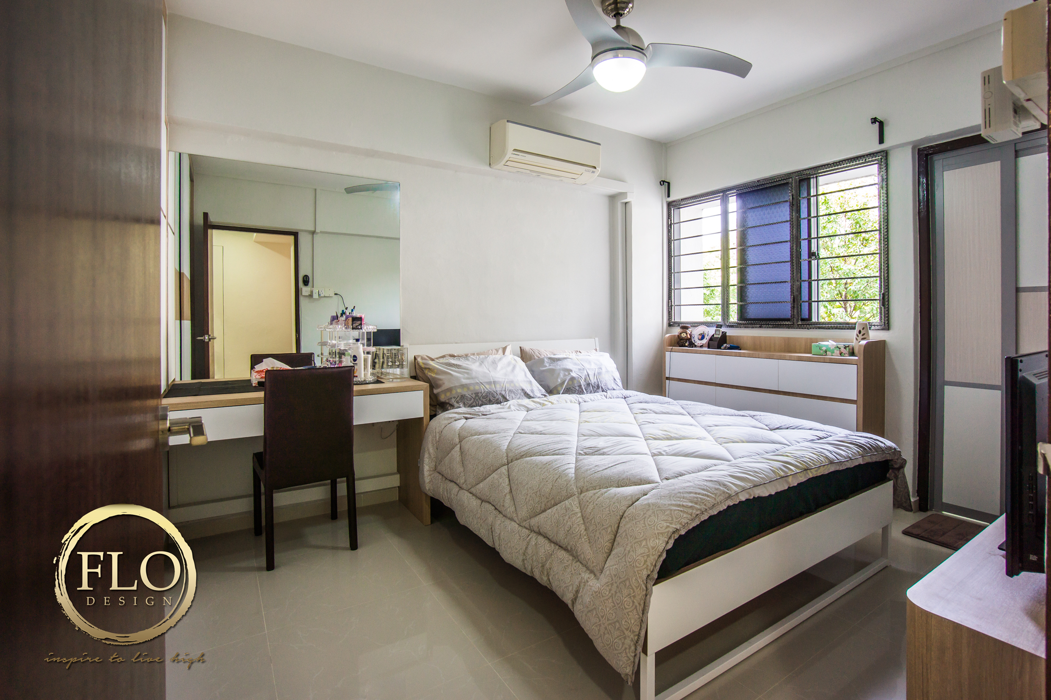 Contemporary, Scandinavian Design - Bedroom - HDB 3 Room - Design by Flo Design Pte Ltd