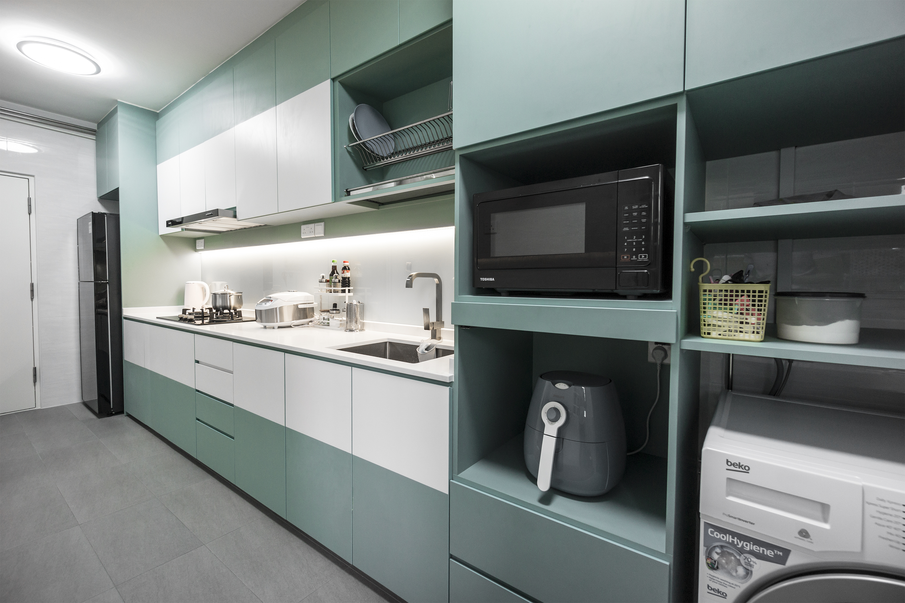 Contemporary, Minimalist, Modern Design - Kitchen - HDB 3 Room - Design by Flo Design Pte Ltd