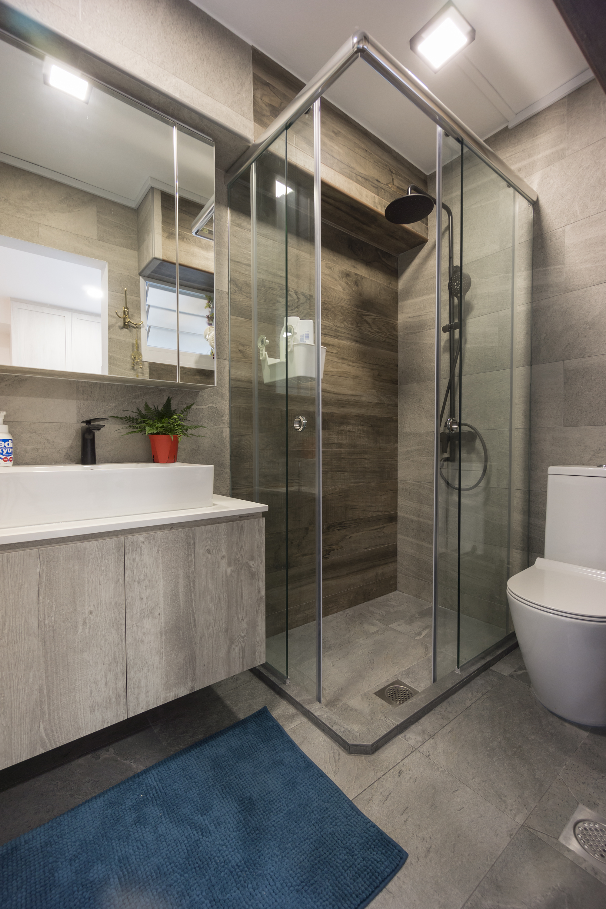 Country, Rustic Design - Bathroom - HDB 5 Room - Design by Flo Design Pte Ltd