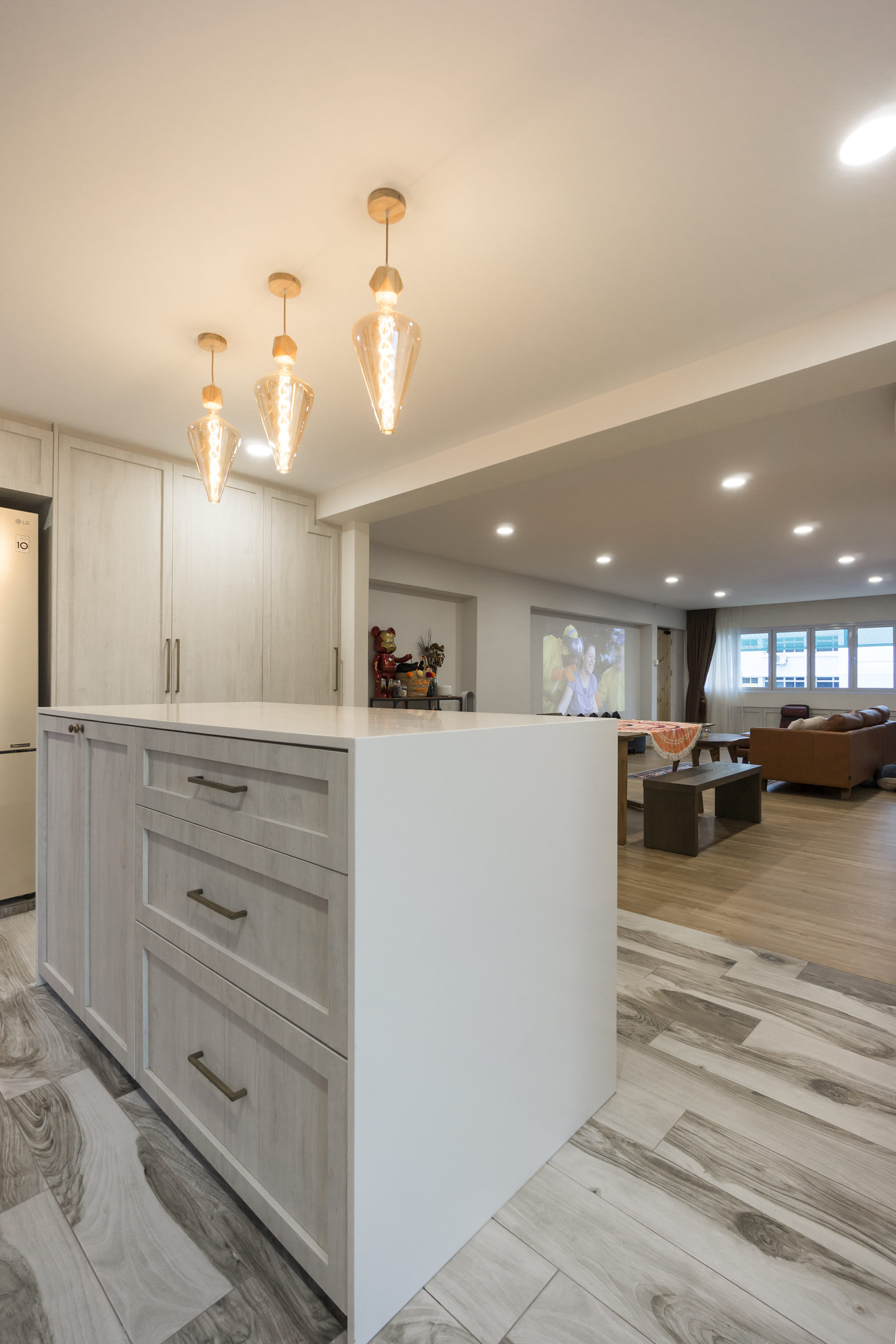 Country, Rustic Design - Kitchen - HDB 5 Room - Design by Flo Design Pte Ltd