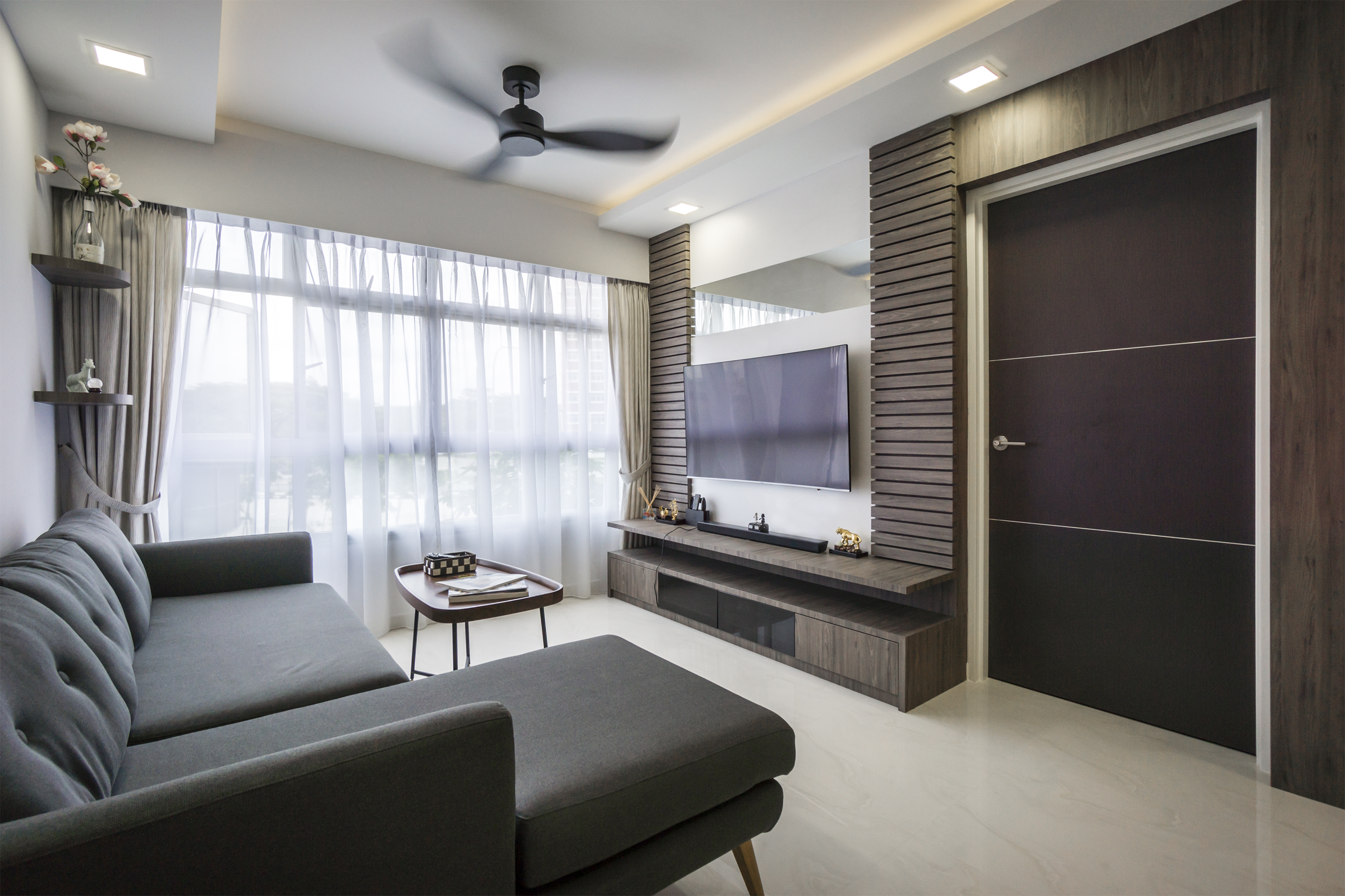 Contemporary, Modern, Scandinavian Design - Living Room - HDB 4 Room - Design by Flo Design Pte Ltd