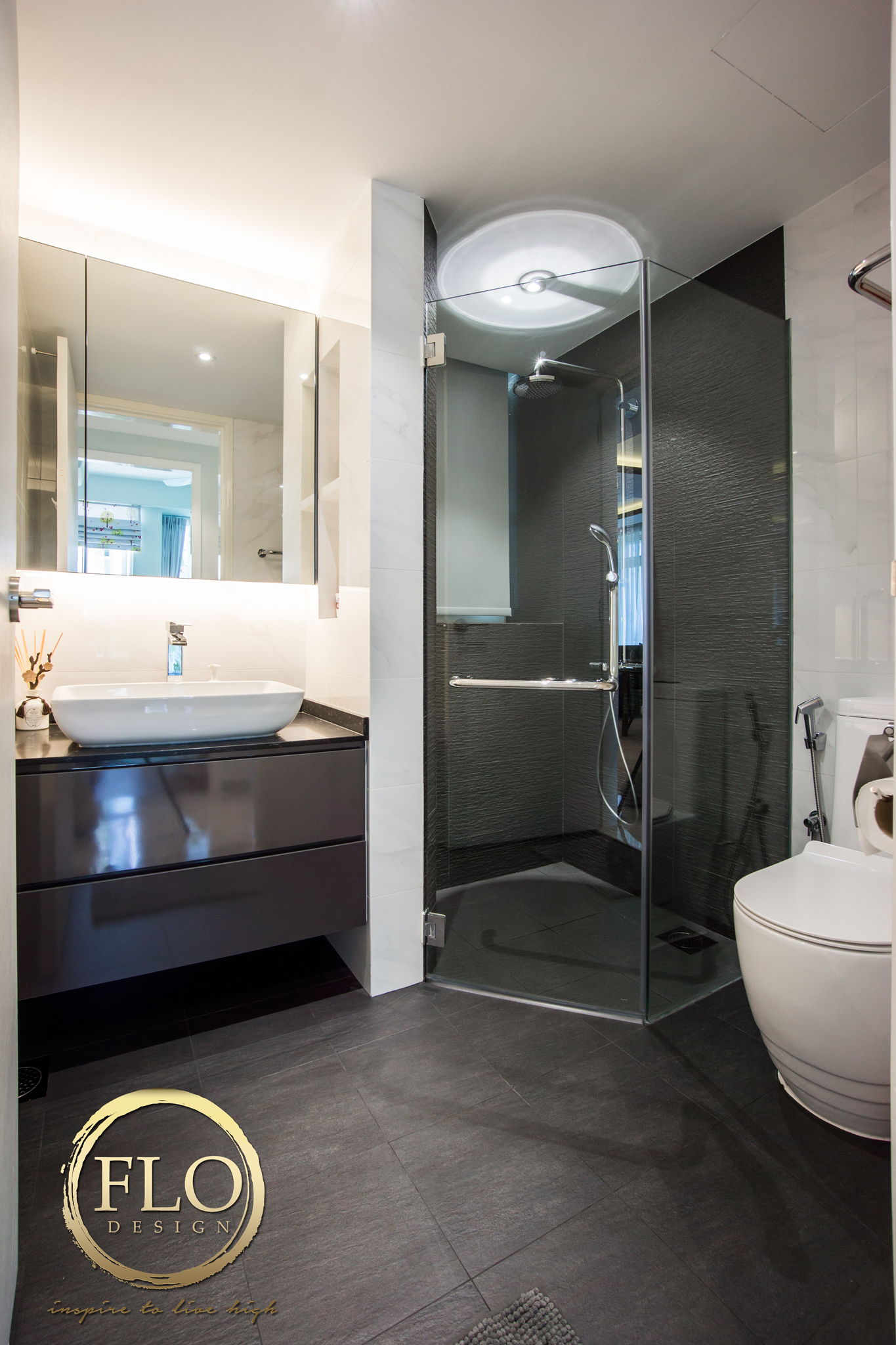 Contemporary, Minimalist Design - Bathroom - Condominium - Design by Flo Design Pte Ltd