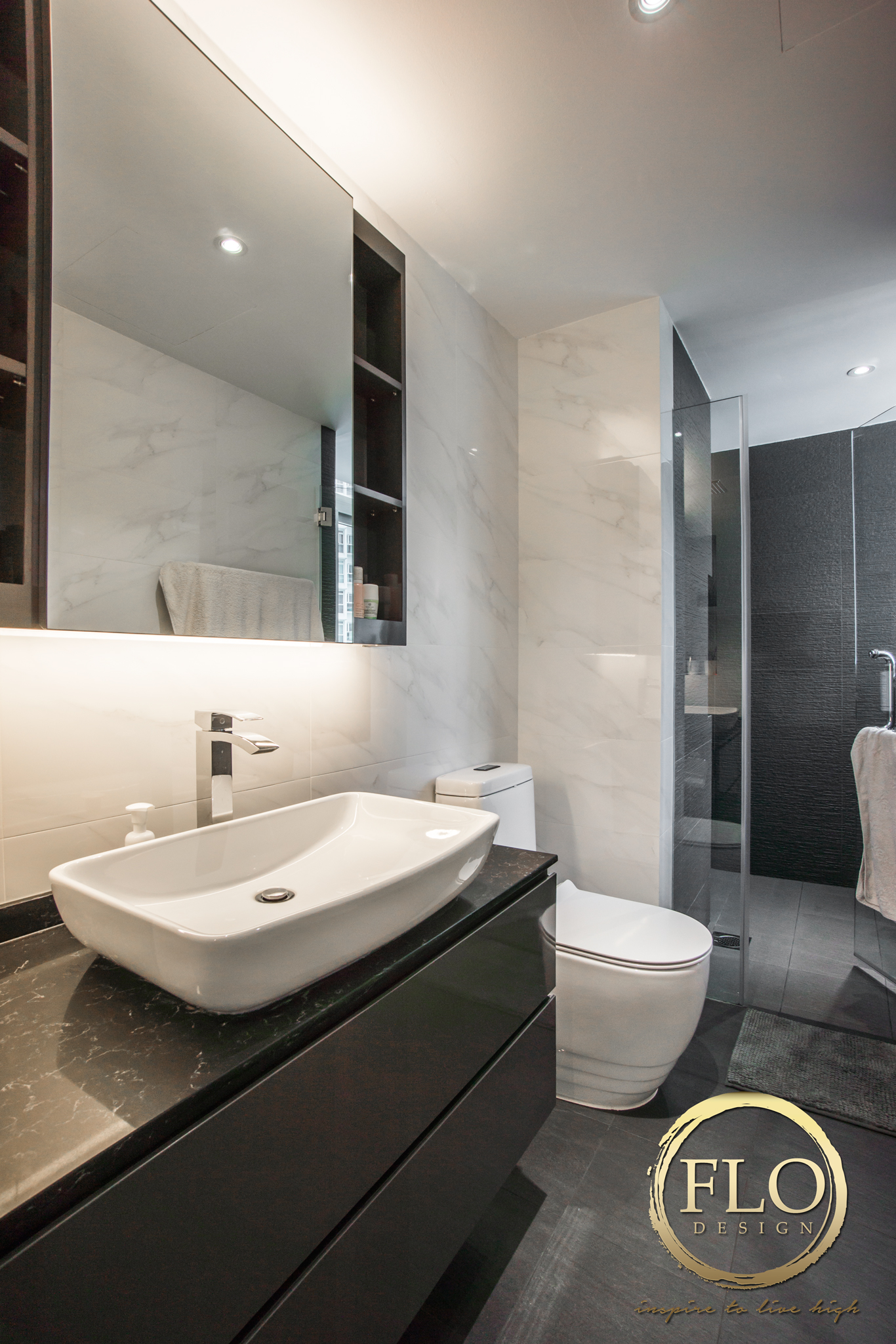 Contemporary, Minimalist Design - Bathroom - Condominium - Design by Flo Design Pte Ltd