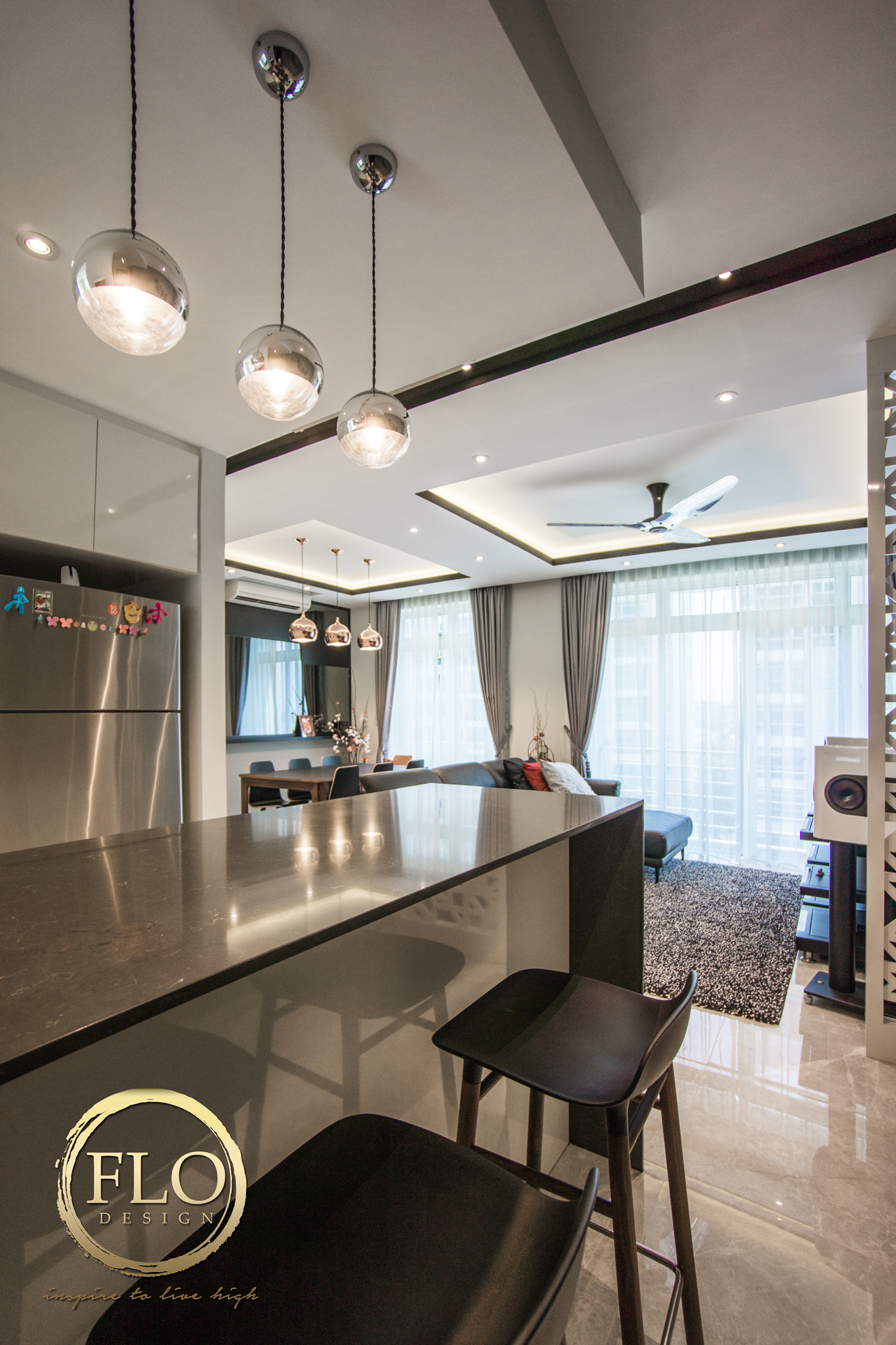 Contemporary, Minimalist Design - Living Room - Condominium - Design by Flo Design Pte Ltd