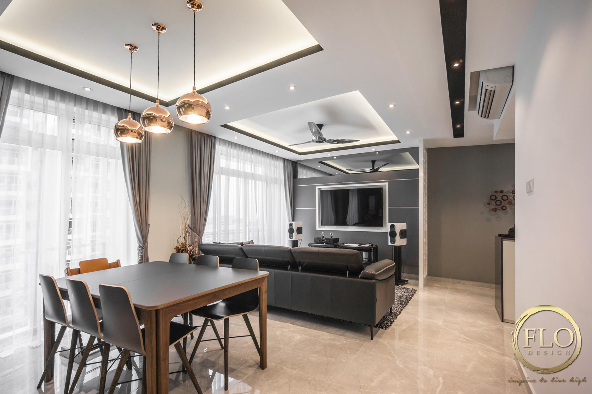 Contemporary, Minimalist Design - Living Room - Condominium - Design by Flo Design Pte Ltd