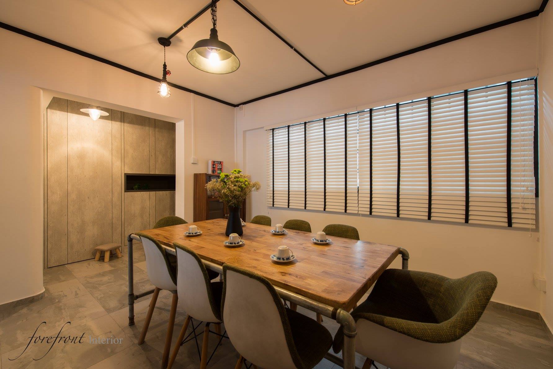 Industrial Design - Dining Room - HDB Executive Apartment - Design by Forefront Interior