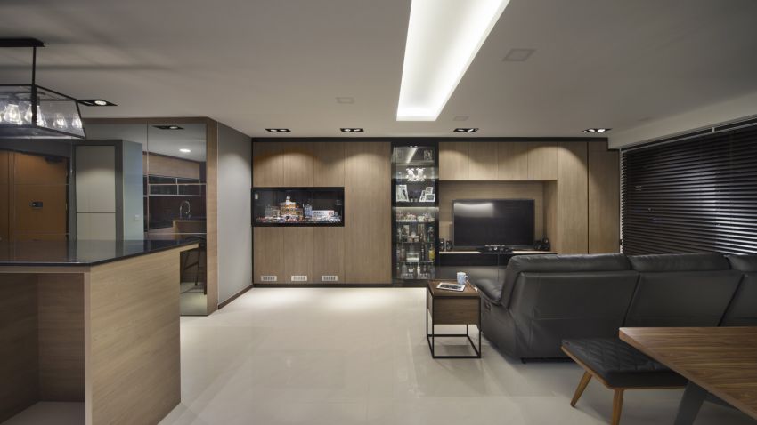 Contemporary Design - Living Room - HDB 5 Room - Design by form & space pte ltd