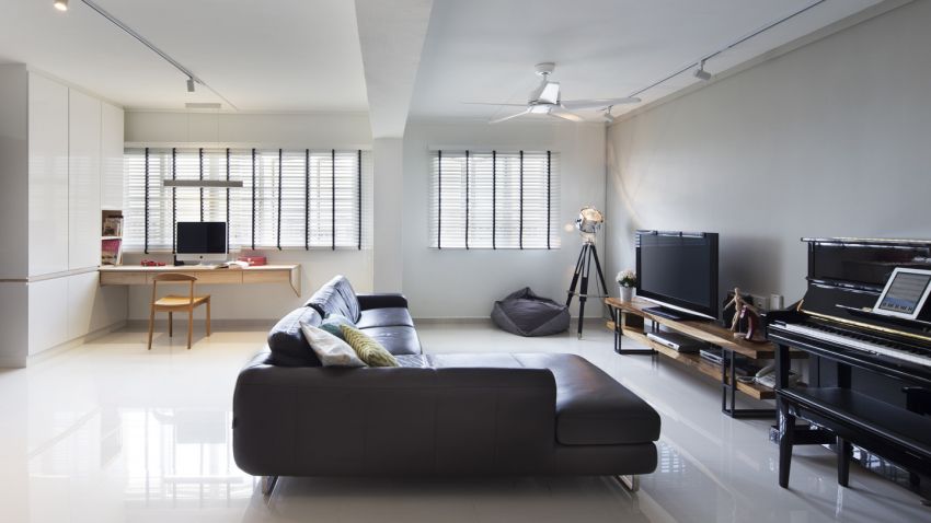 Minimalist, Scandinavian Design - Living Room - HDB 5 Room - Design by form & space pte ltd