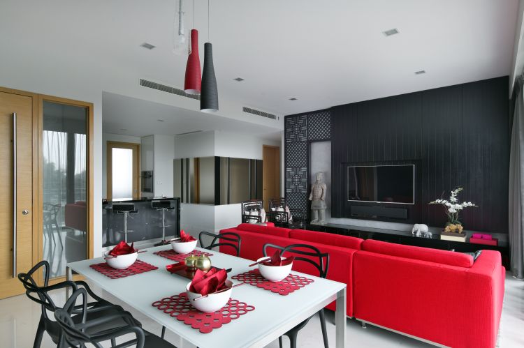 Contemporary, Modern Design - Living Room - Condominium - Design by Fuse Concept Pte Ltd