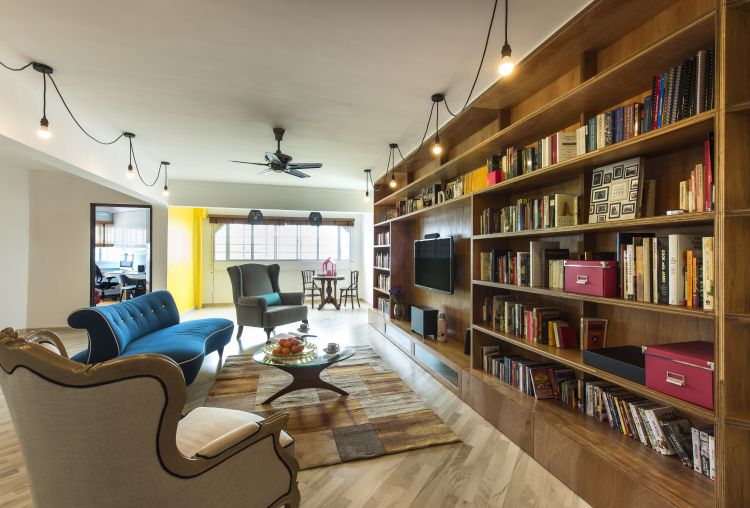 Eclectic, Modern Design - Living Room - HDB 5 Room - Design by Fuse Concept Pte Ltd