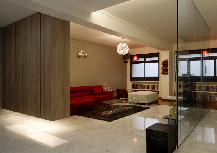 Contemporary, Eclectic Design - Living Room - HDB 5 Room - Design by Fuse Concept Pte Ltd