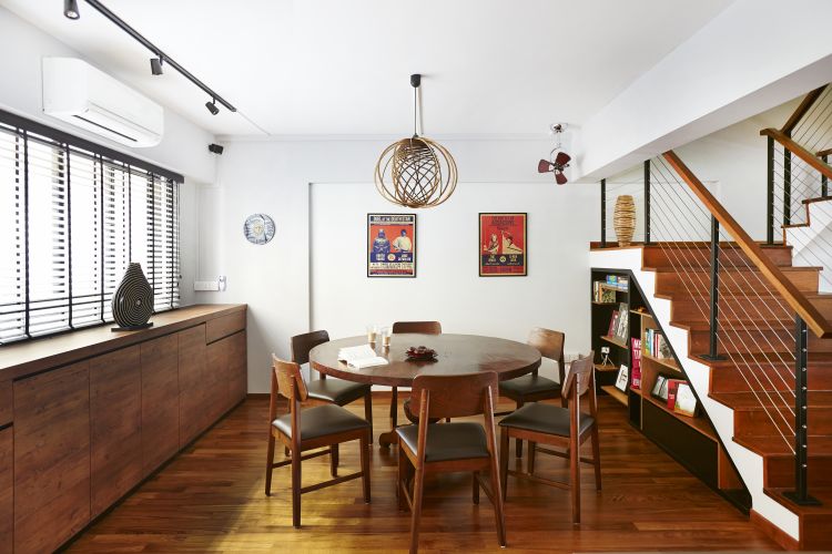 Eclectic, Modern Design - Dining Room - HDB Executive Apartment - Design by Fuse Concept Pte Ltd