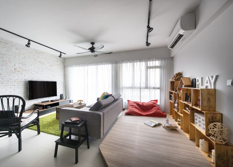 Modern, Scandinavian Design - Living Room - HDB 5 Room - Design by Fuse Concept Pte Ltd