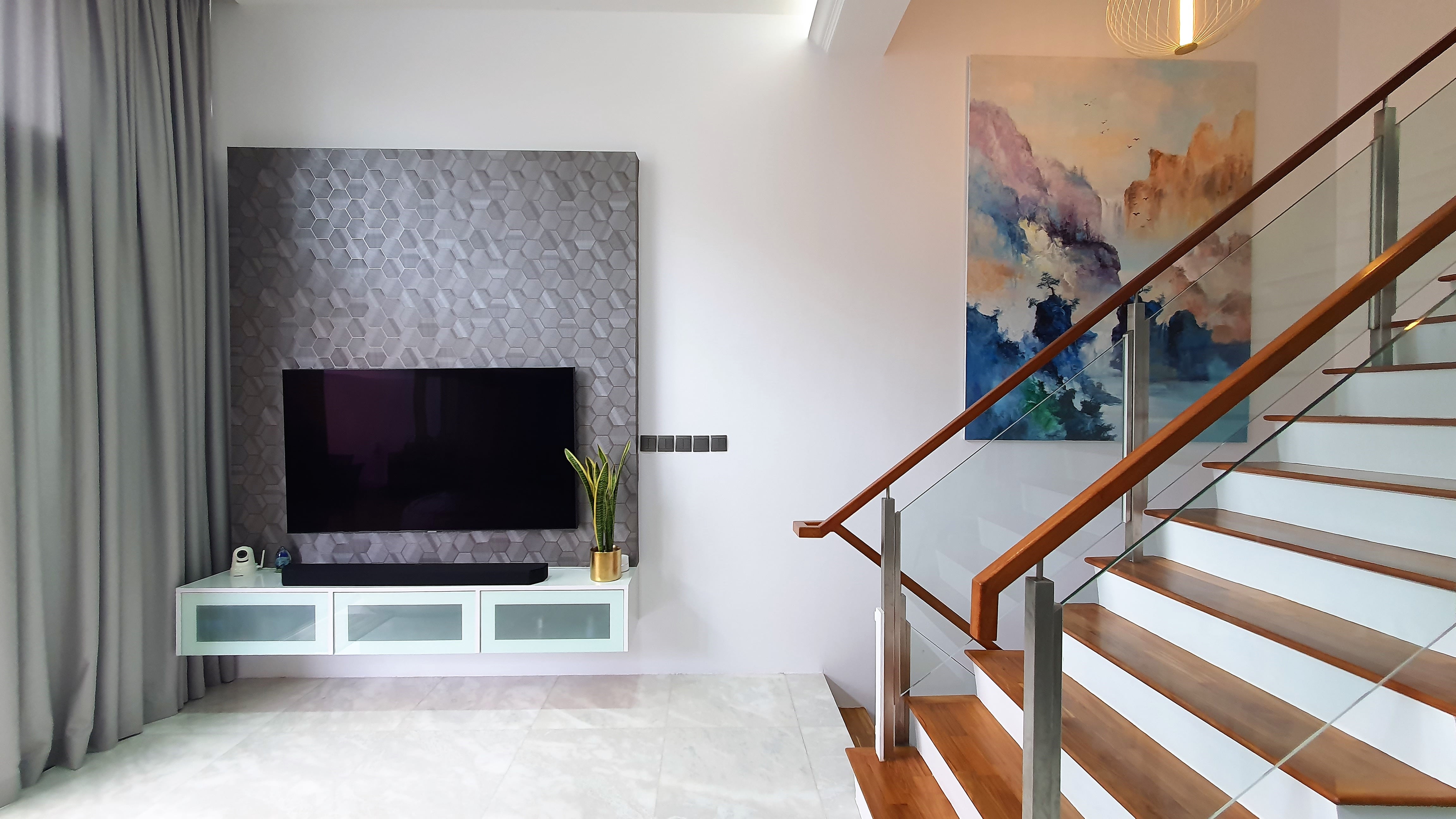 Contemporary Design - Living Room - Landed House - Design by Goodman Interior