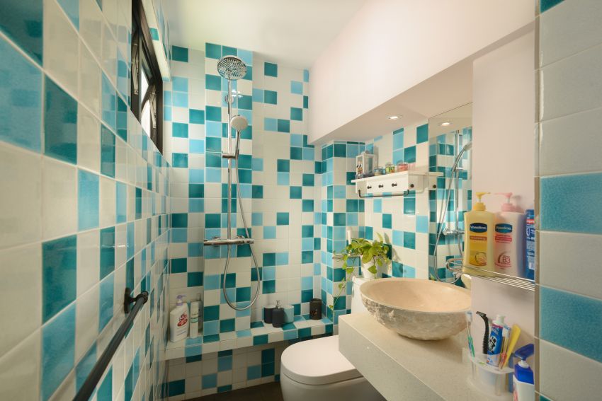Mediterranean, Rustic, Vintage Design - Bathroom - HDB 4 Room - Design by G'Plan Design Pte Ltd