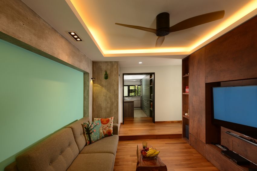 Mediterranean, Rustic, Vintage Design - Living Room - HDB 4 Room - Design by G'Plan Design Pte Ltd