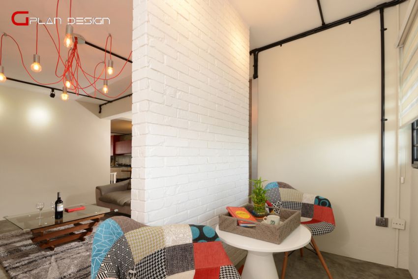 Industrial Design - Living Room - HDB 4 Room - Design by G'Plan Design Pte Ltd