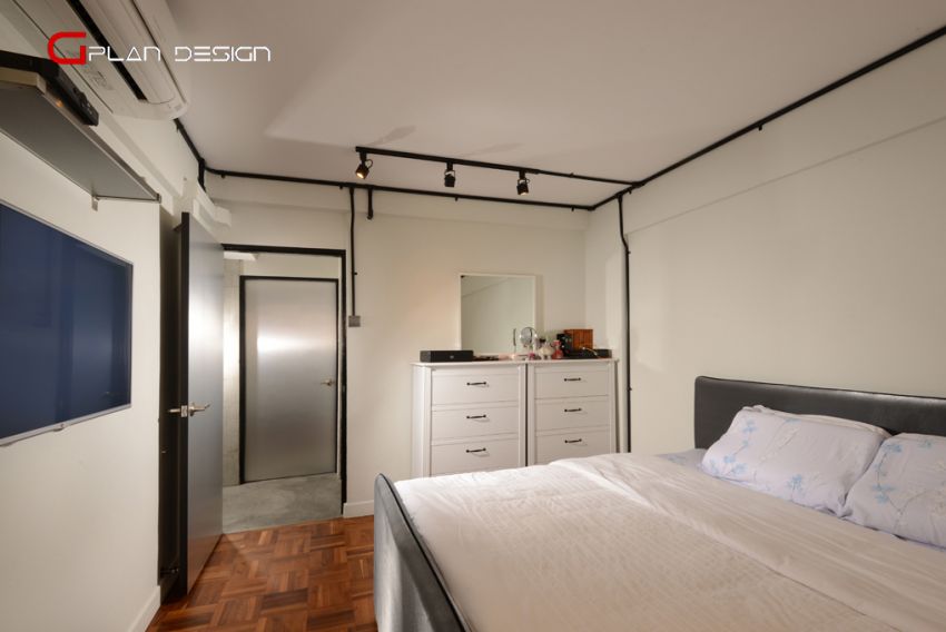 Industrial Design - Bedroom - HDB 4 Room - Design by G'Plan Design Pte Ltd