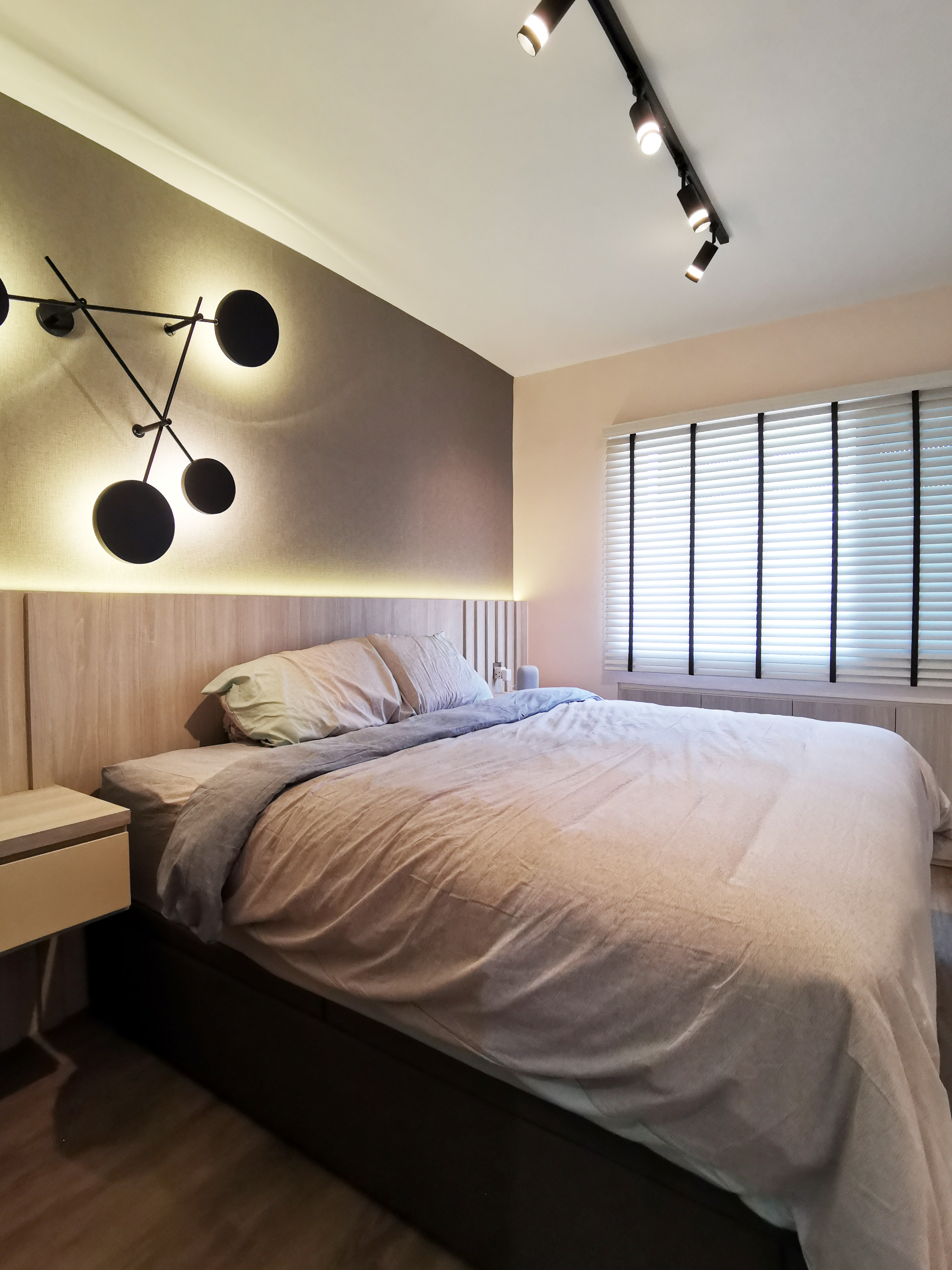 Modern, Rustic Design - Bedroom - HDB 4 Room - Design by GranVision D'sign Pte Ltd